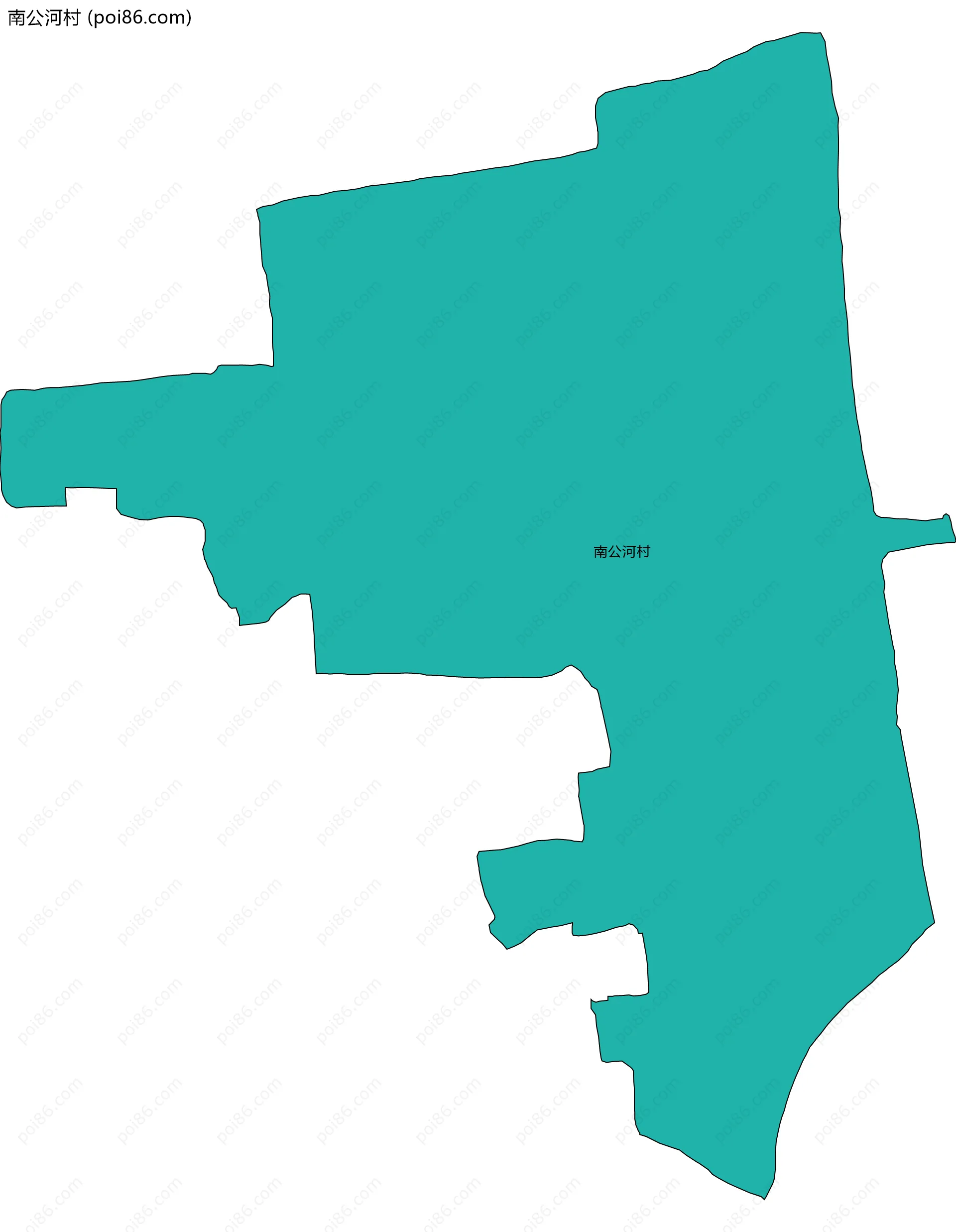 南公河村边界地图