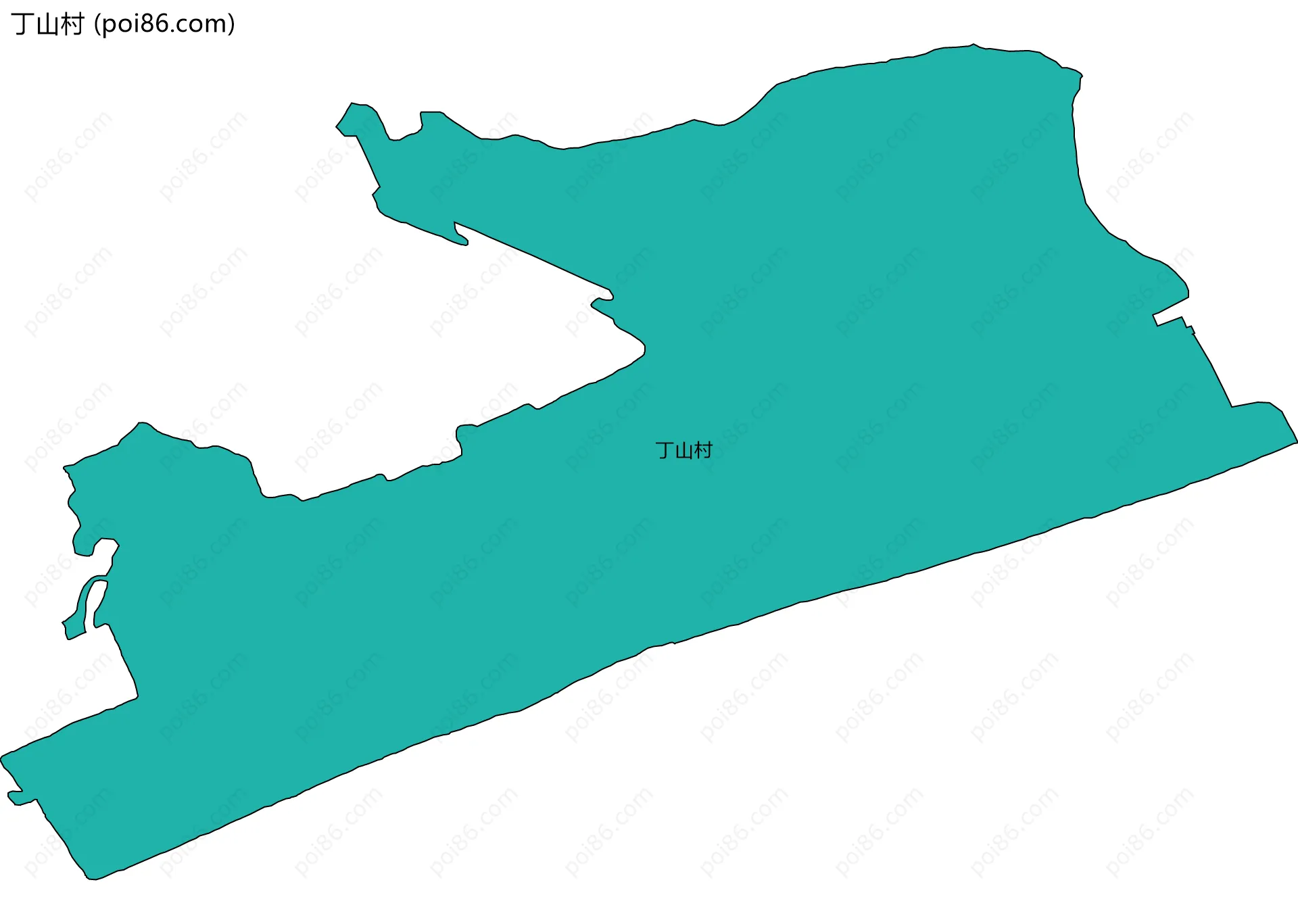 丁山村边界地图