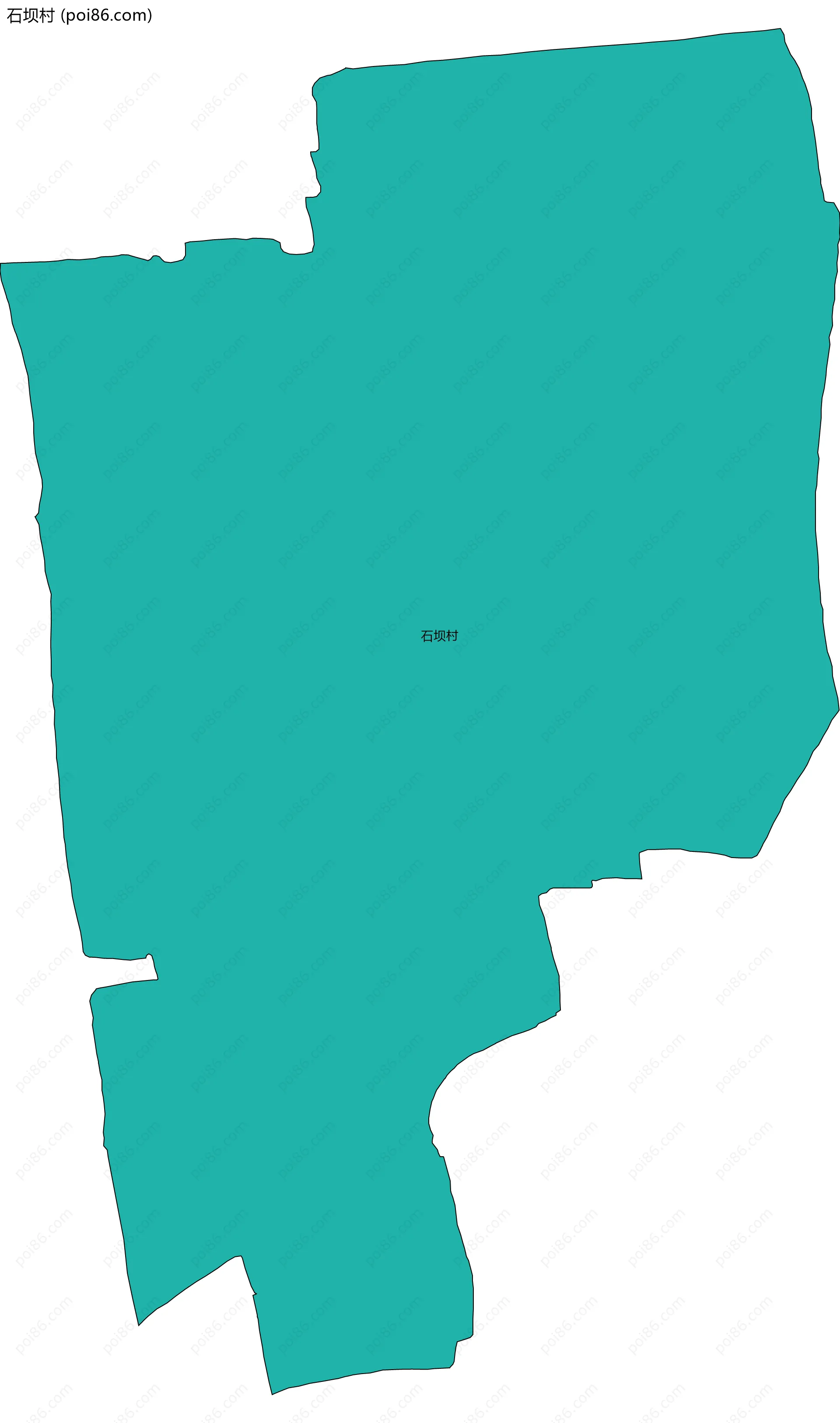 石坝村边界地图