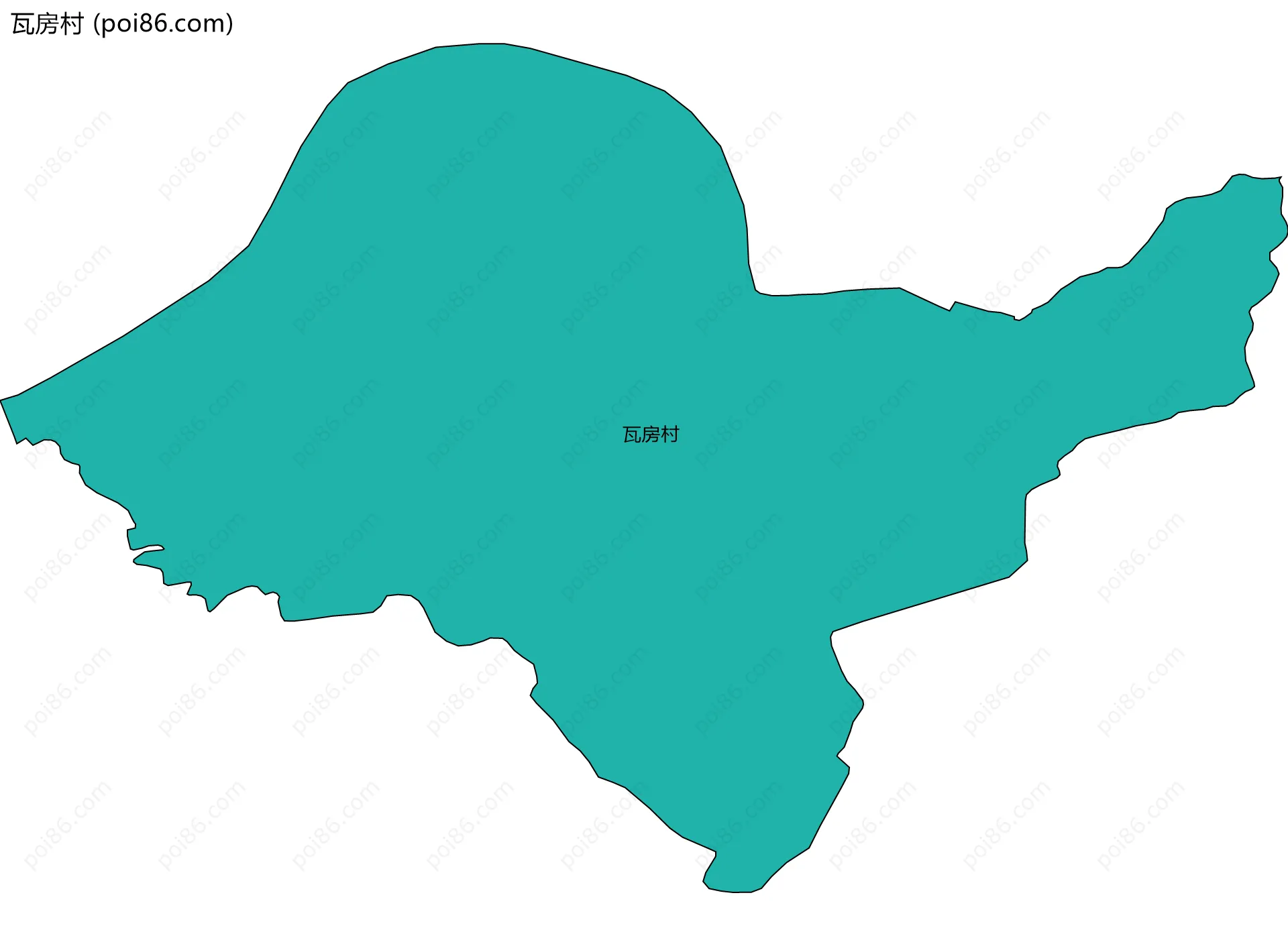 瓦房村边界地图