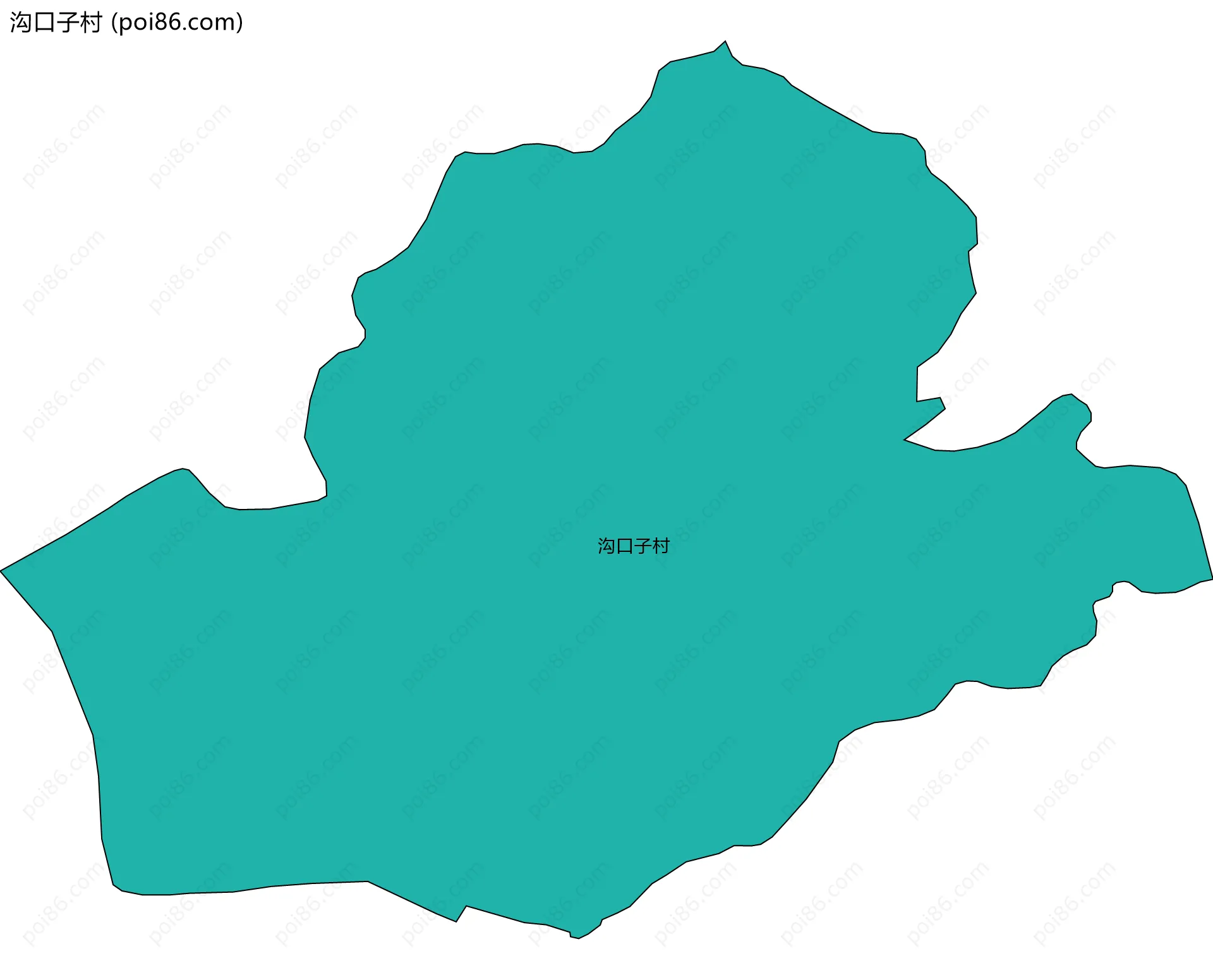 沟口子村边界地图