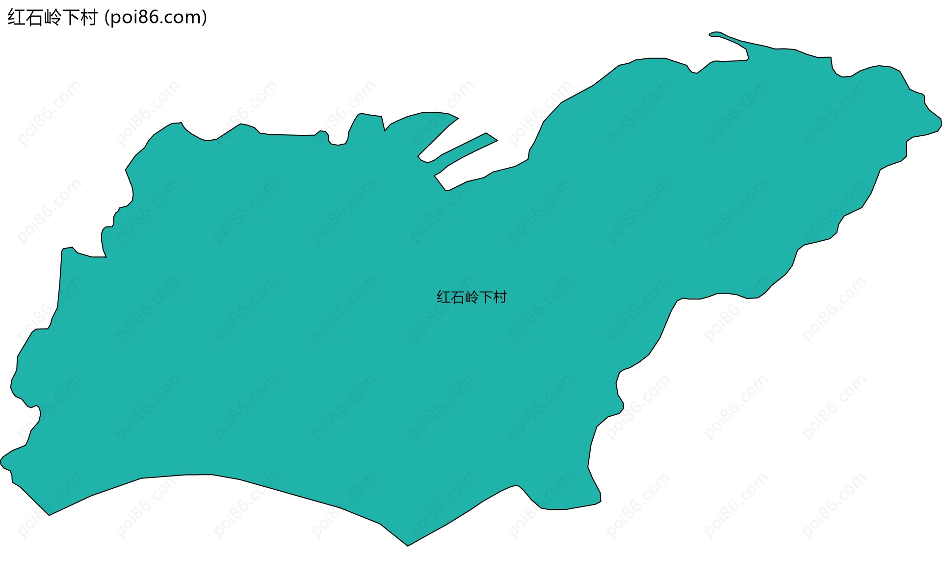 红石岭下村边界地图