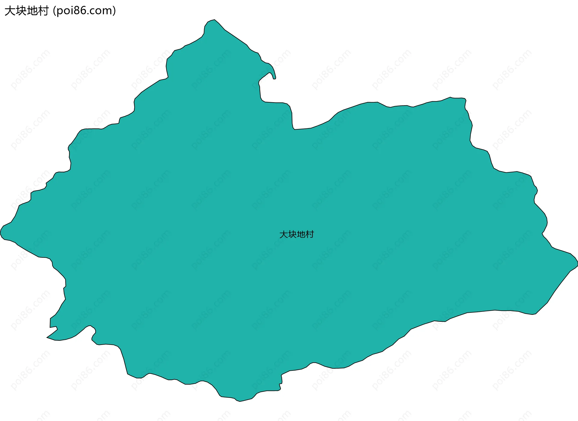 大块地村边界地图