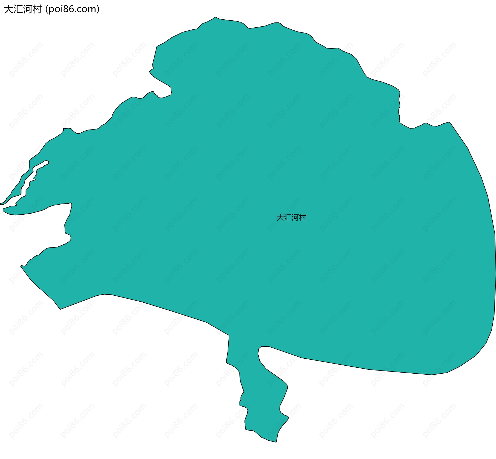 大汇河村边界地图