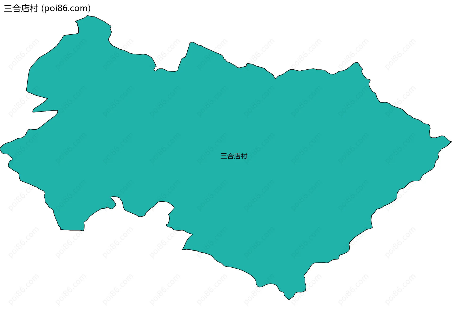 三合店村边界地图