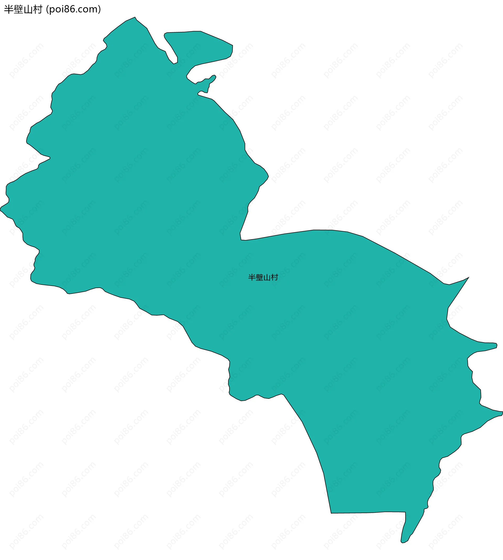 半壁山村边界地图