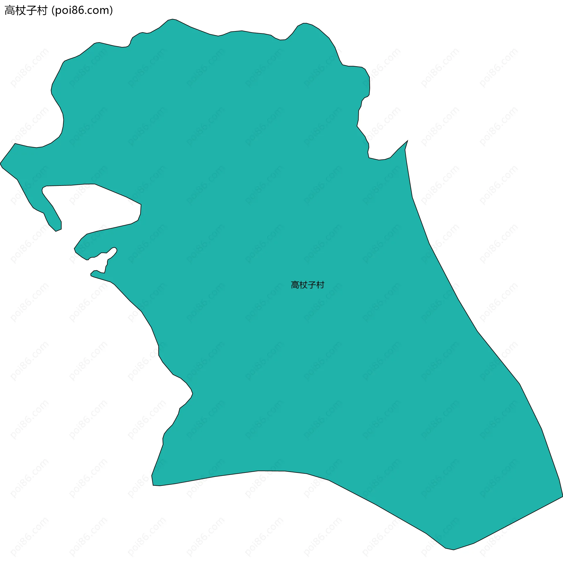 高杖子村边界地图