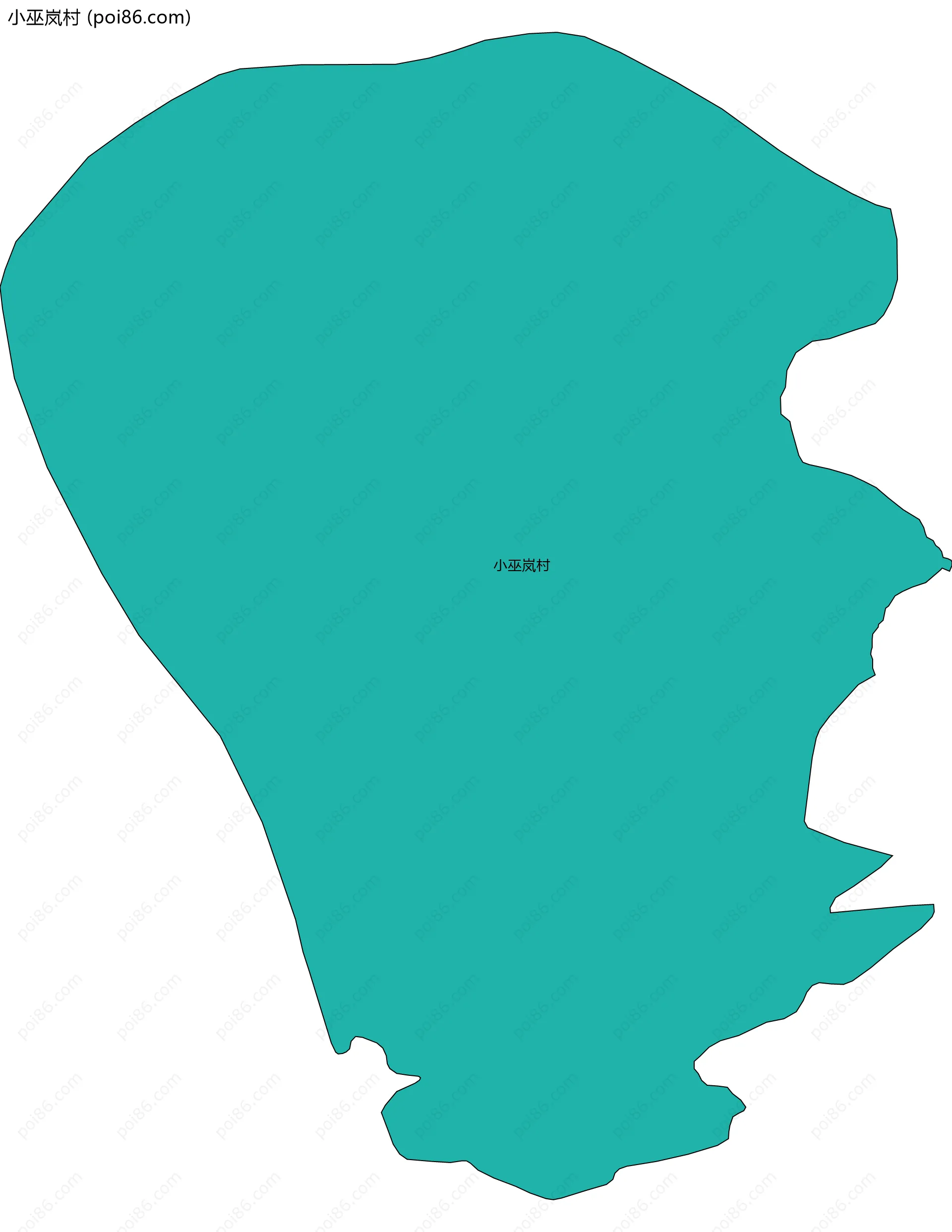 小巫岚村边界地图