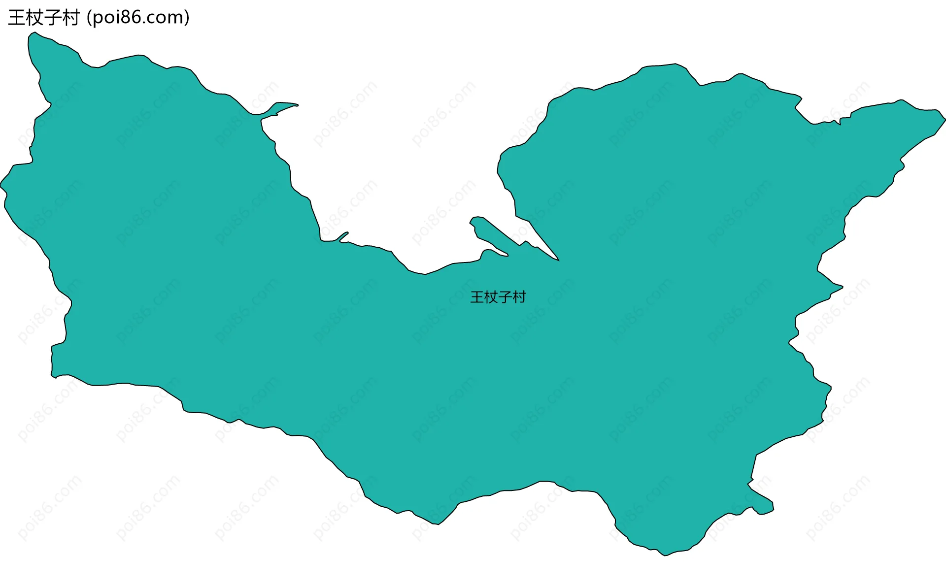 王杖子村边界地图