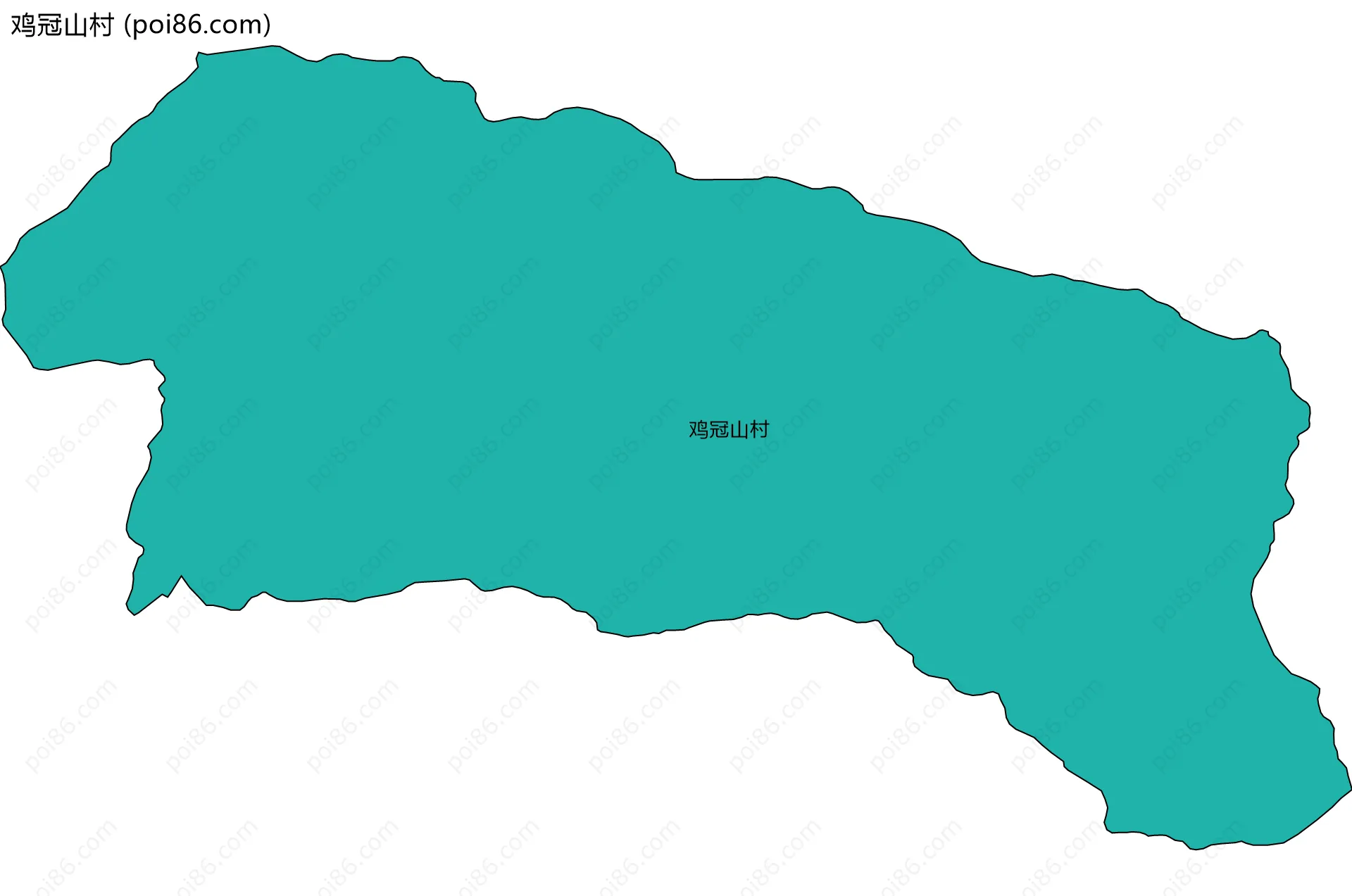 鸡冠山村边界地图
