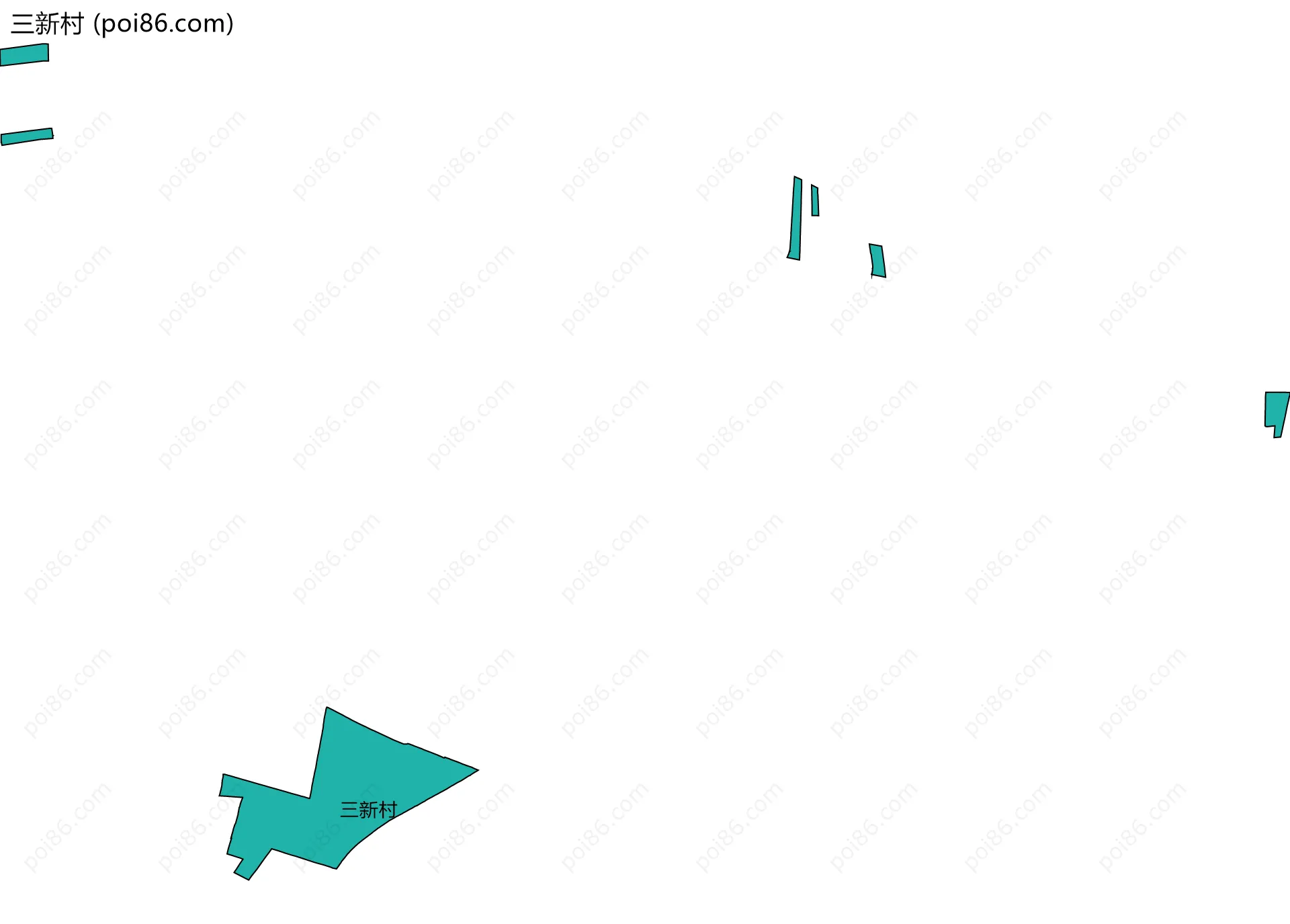 三新村边界地图