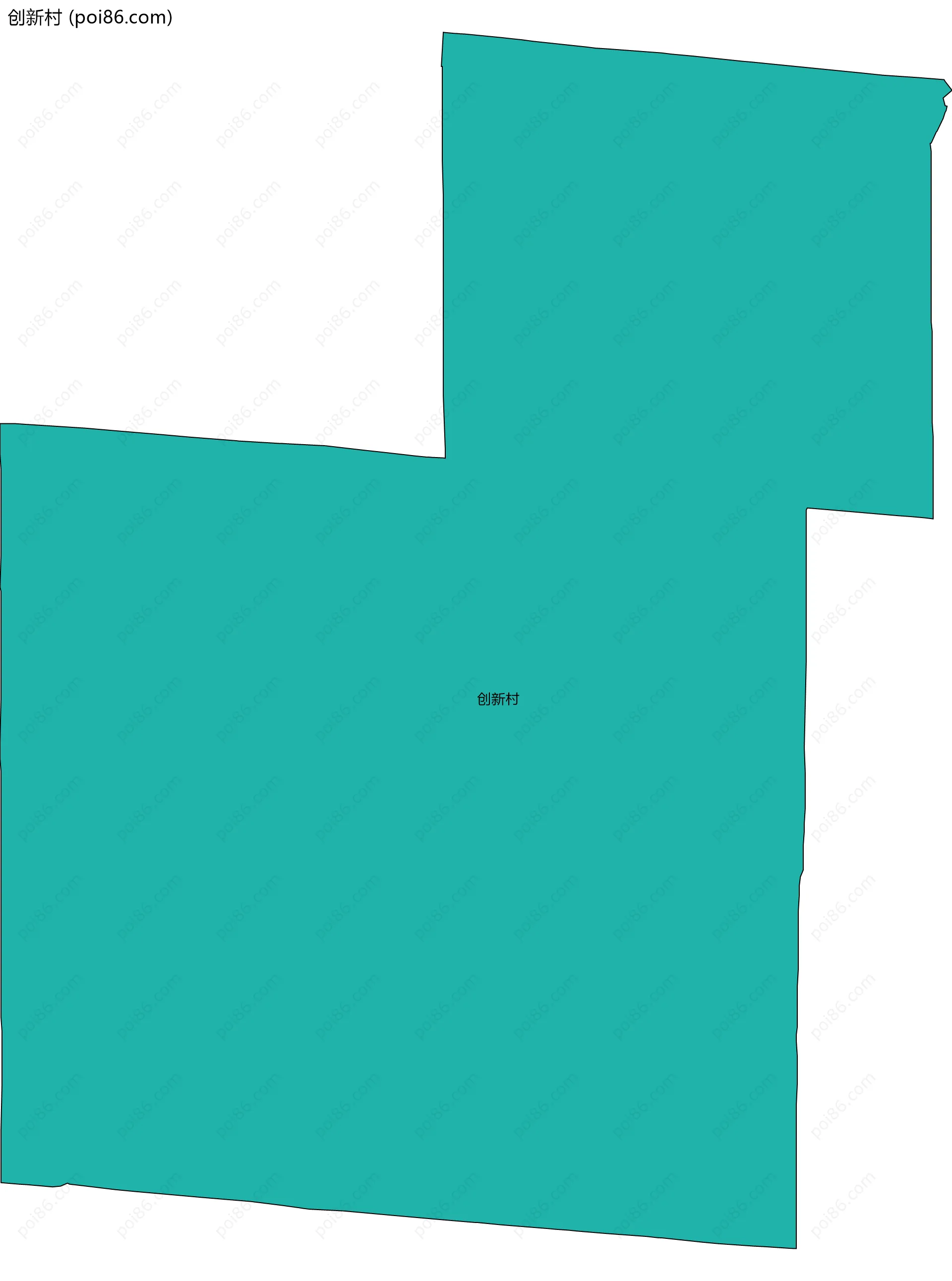 创新村边界地图