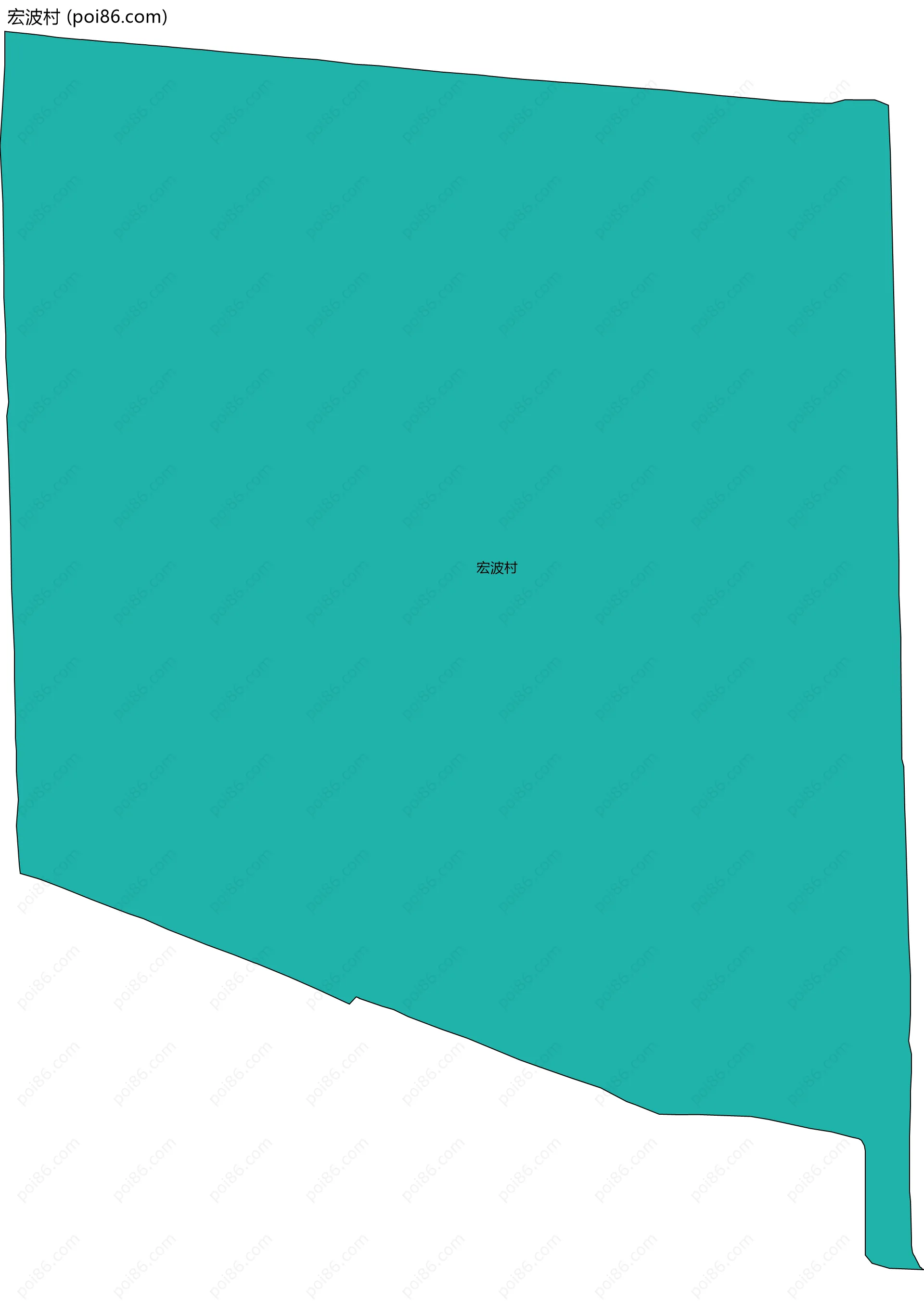 宏波村边界地图