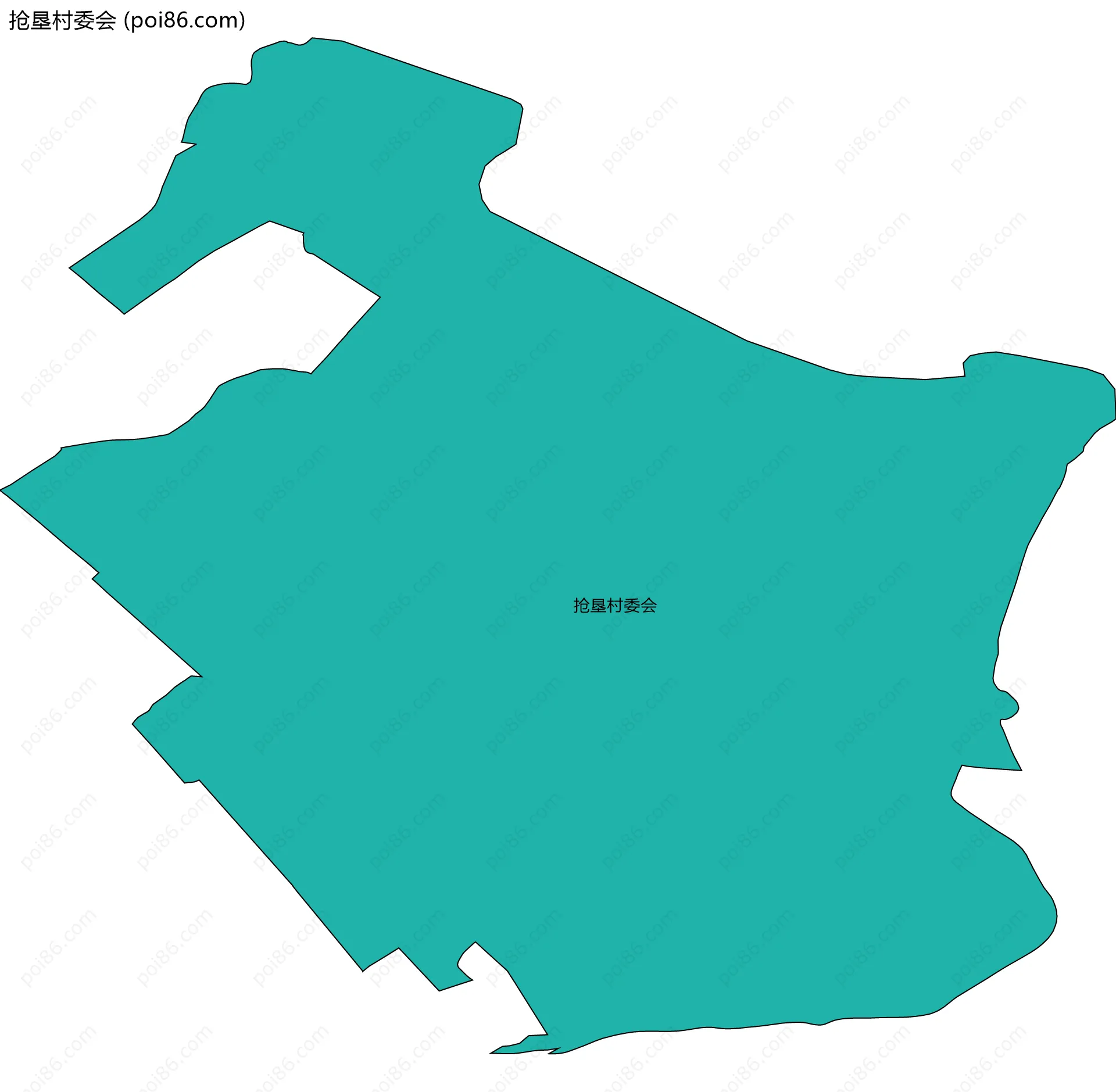 抢垦村委会边界地图