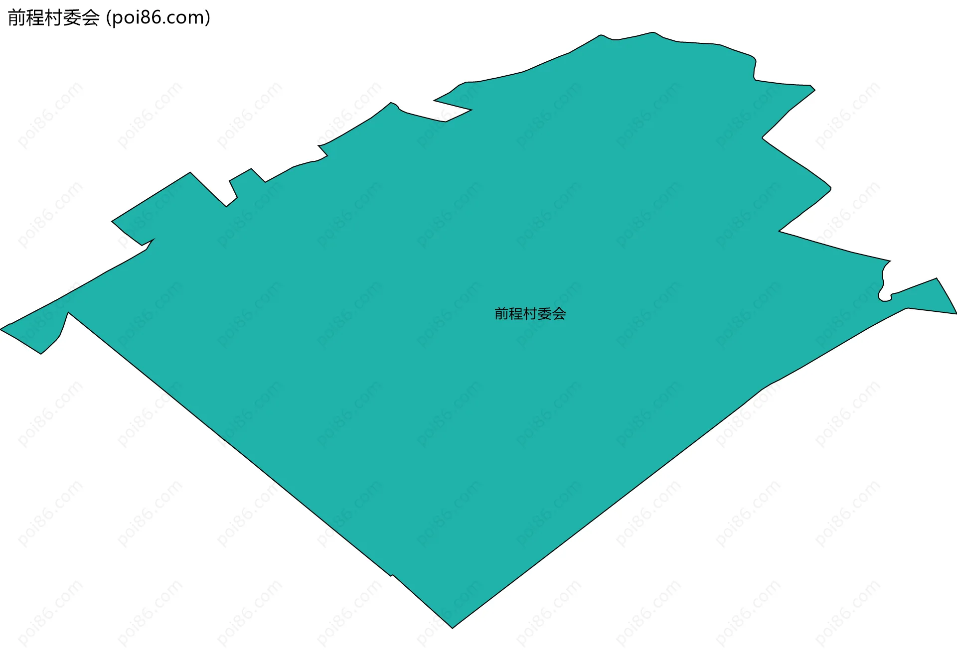 前程村委会边界地图