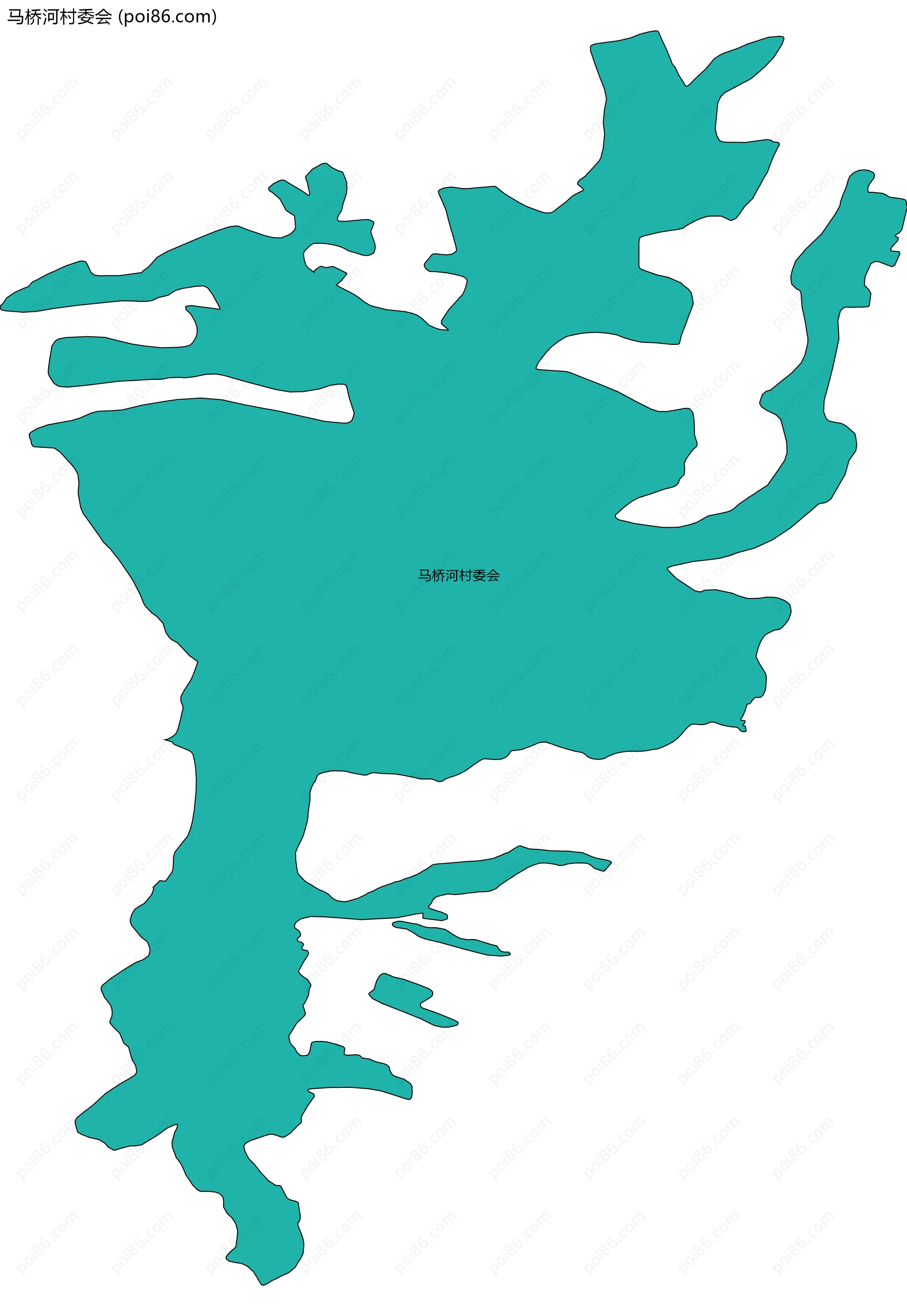 马桥河村委会边界地图