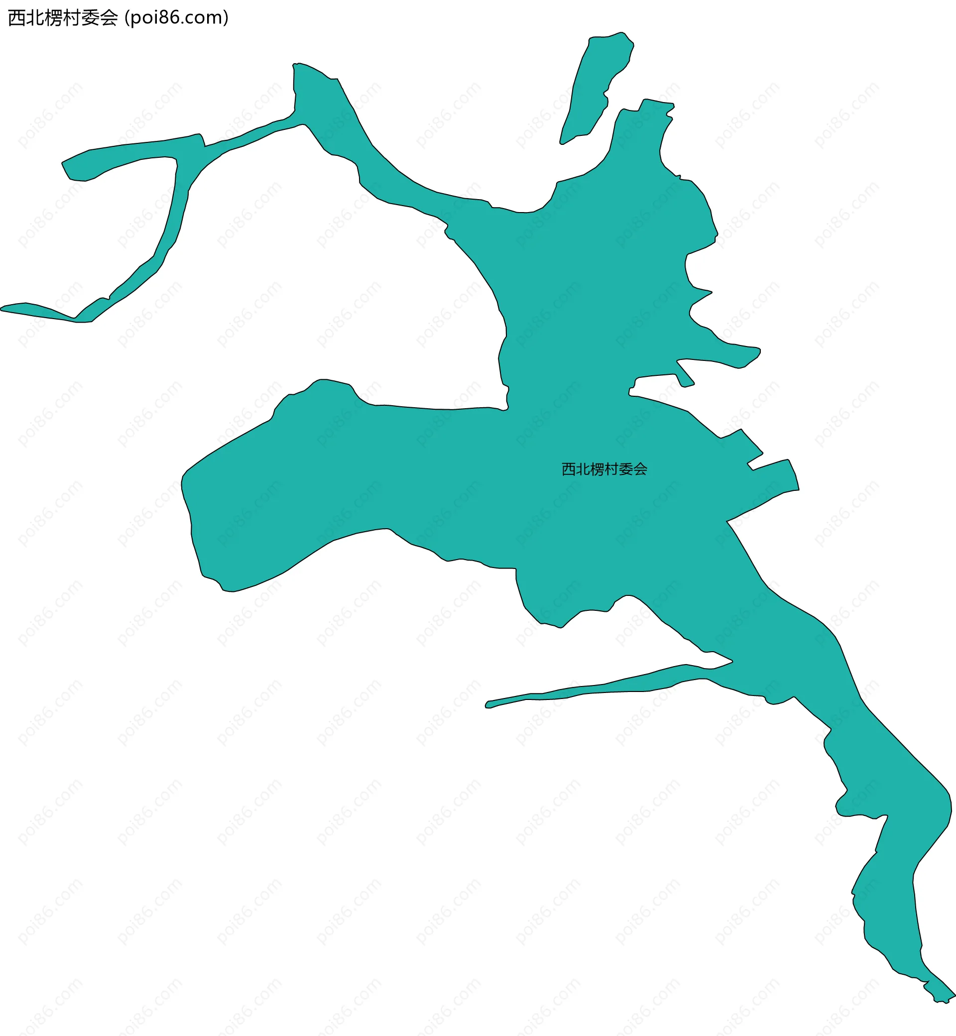 西北楞村委会边界地图