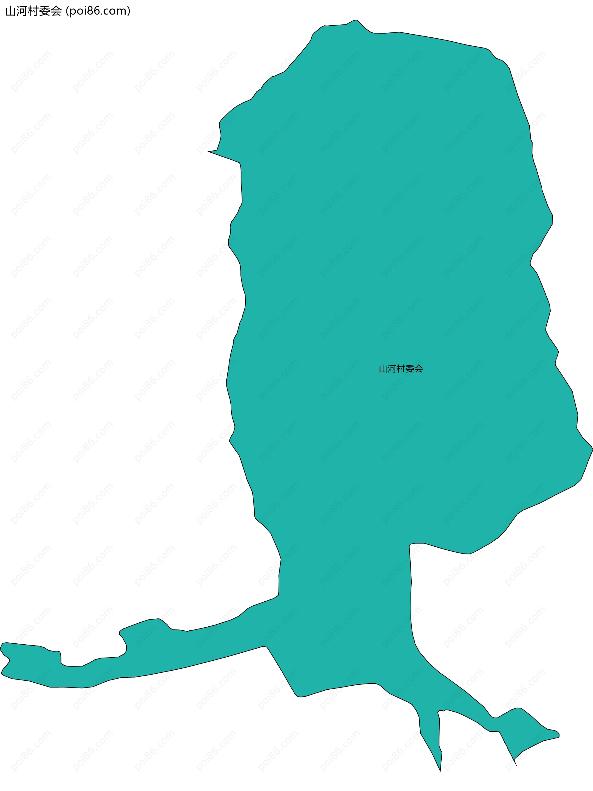 山河村委会边界地图