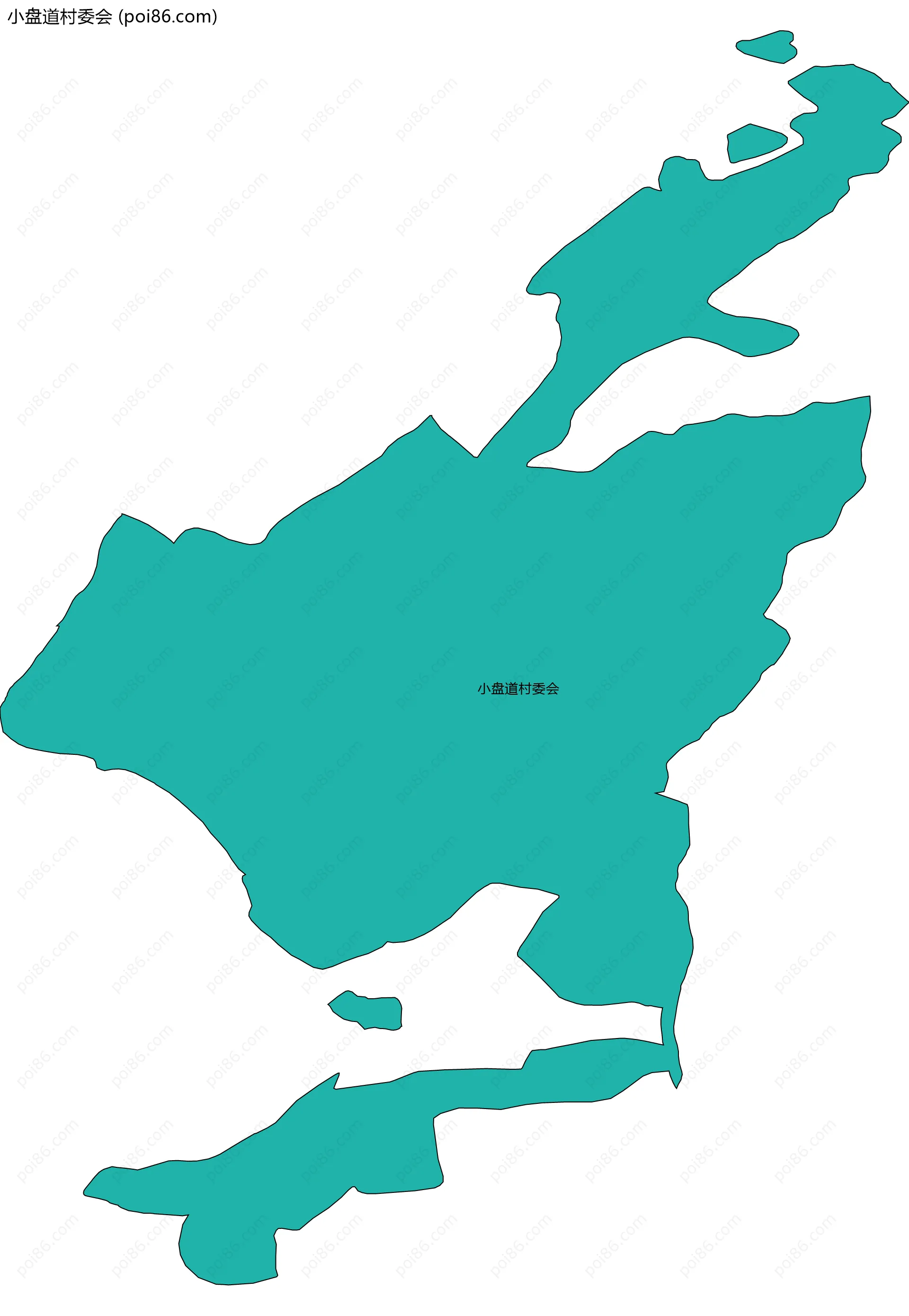 小盘道村委会边界地图