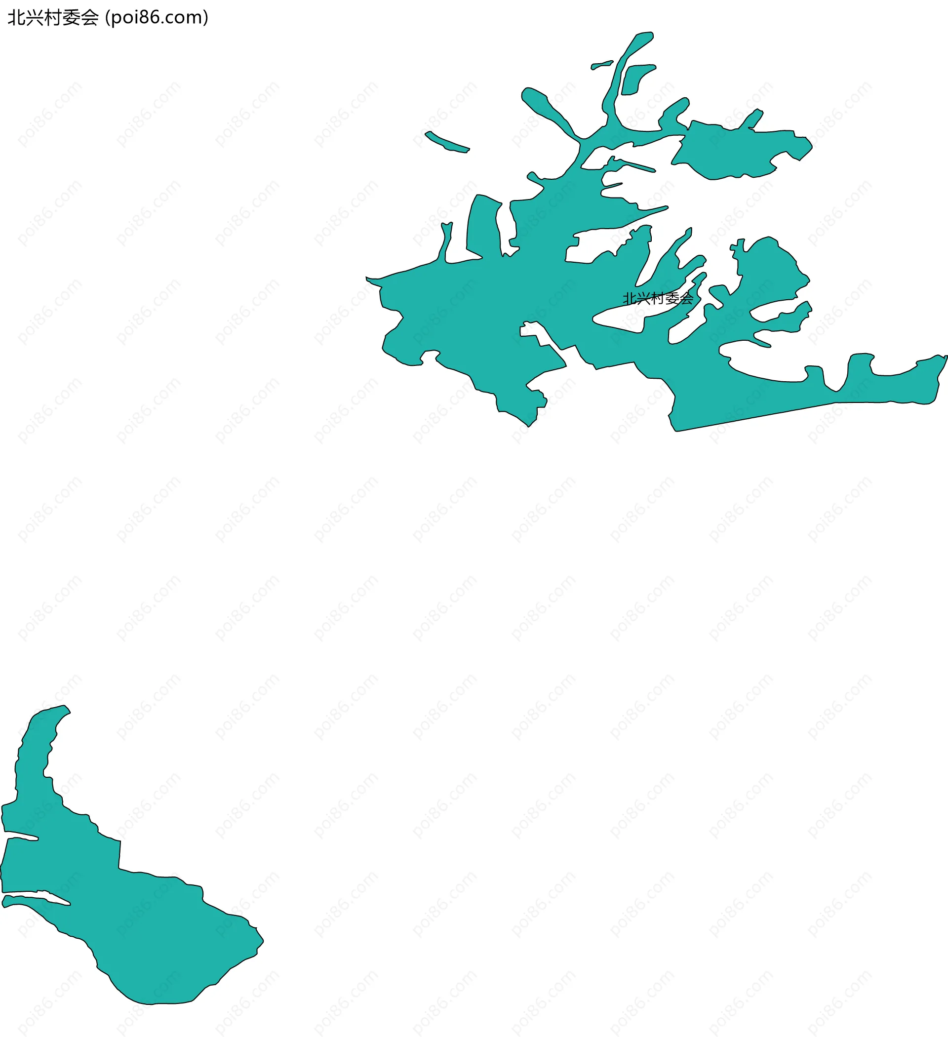 北兴村委会边界地图