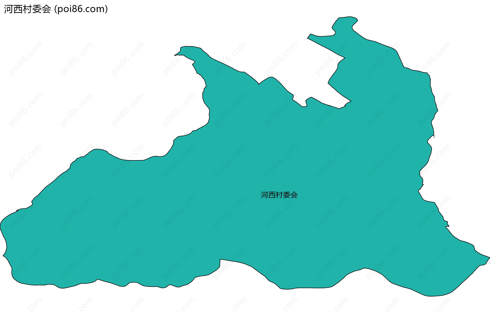 河西村委会边界地图