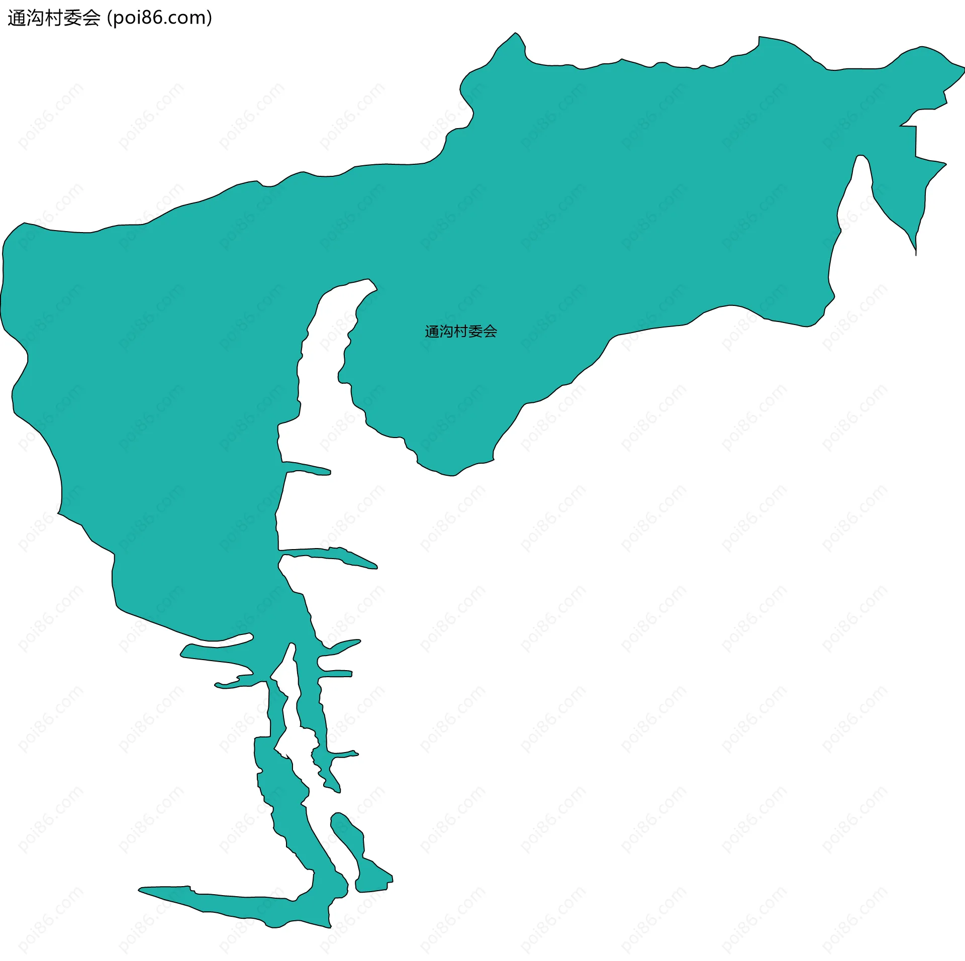 通沟村委会边界地图