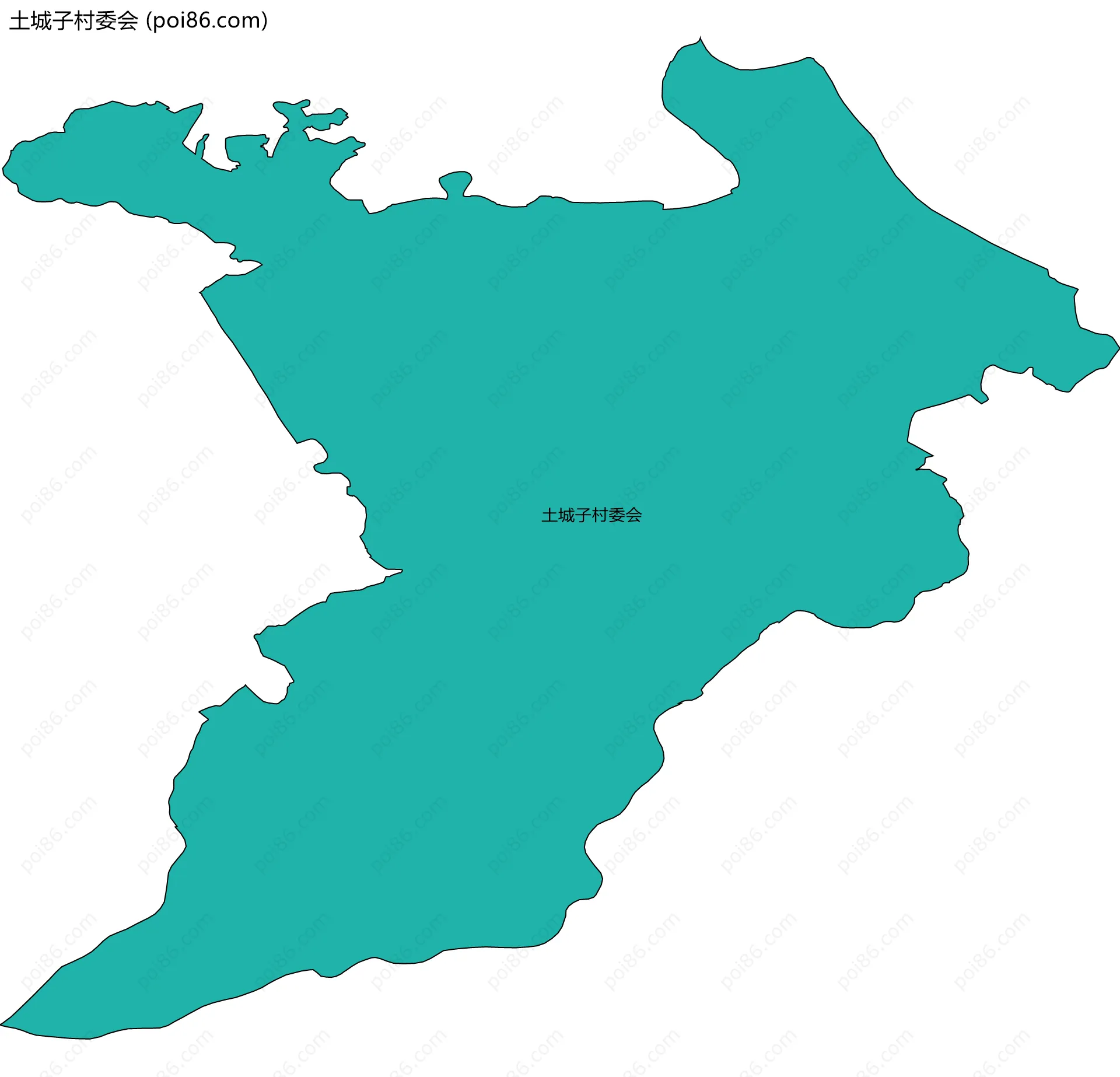 土城子村委会边界地图