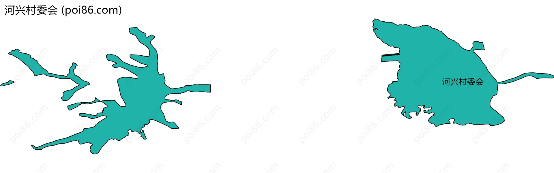 河兴村委会边界地图