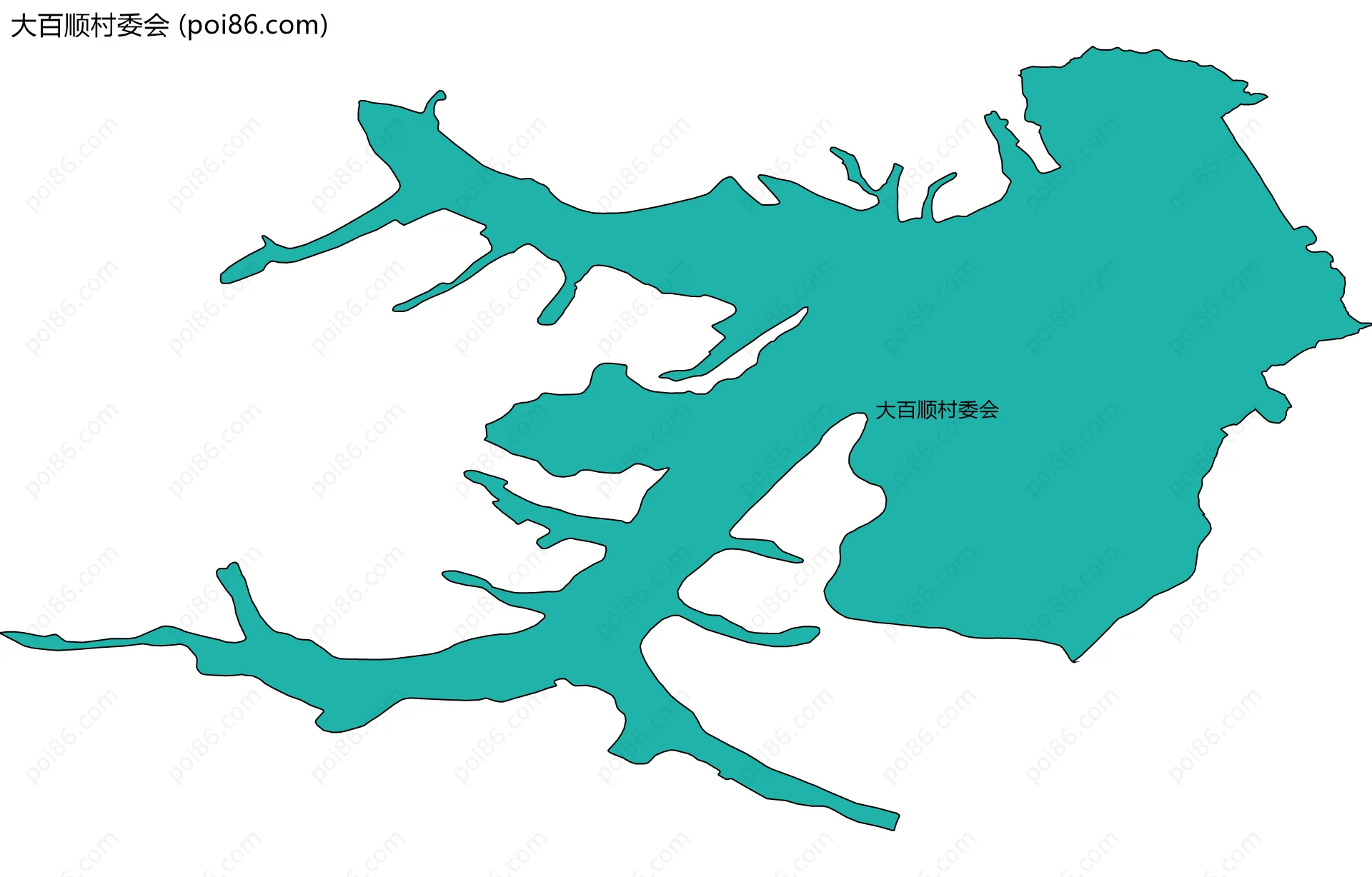 大百顺村委会边界地图