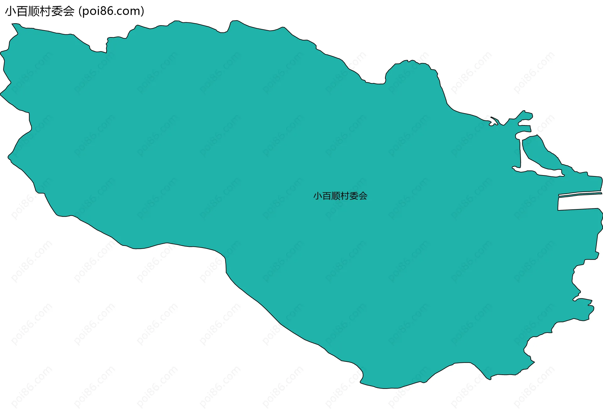 小百顺村委会边界地图