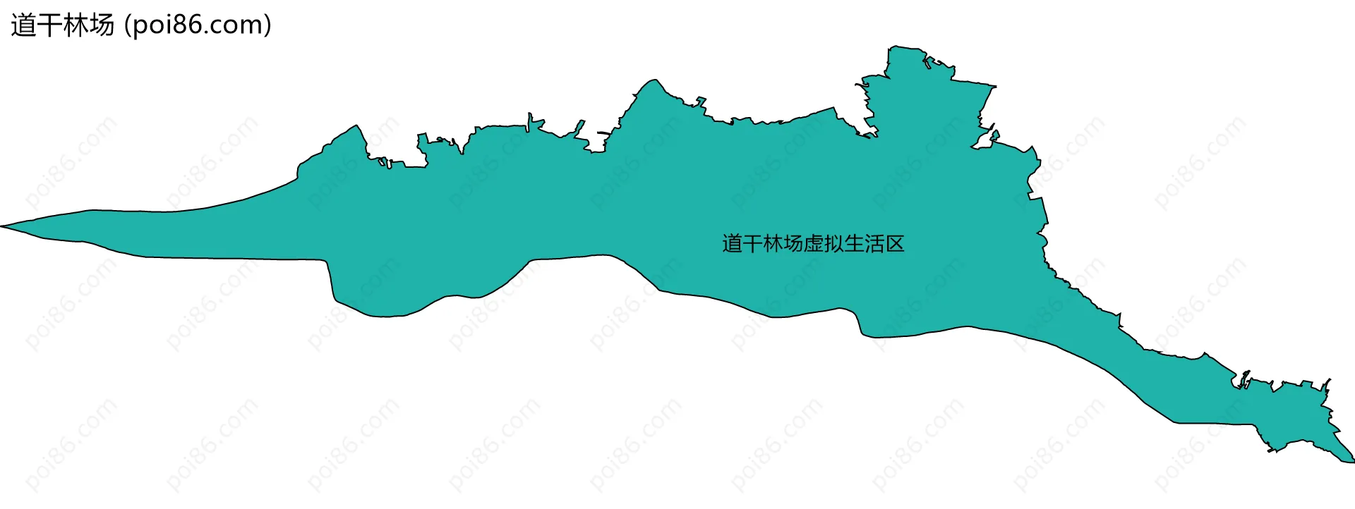 道干林场边界地图(五级行政区划)