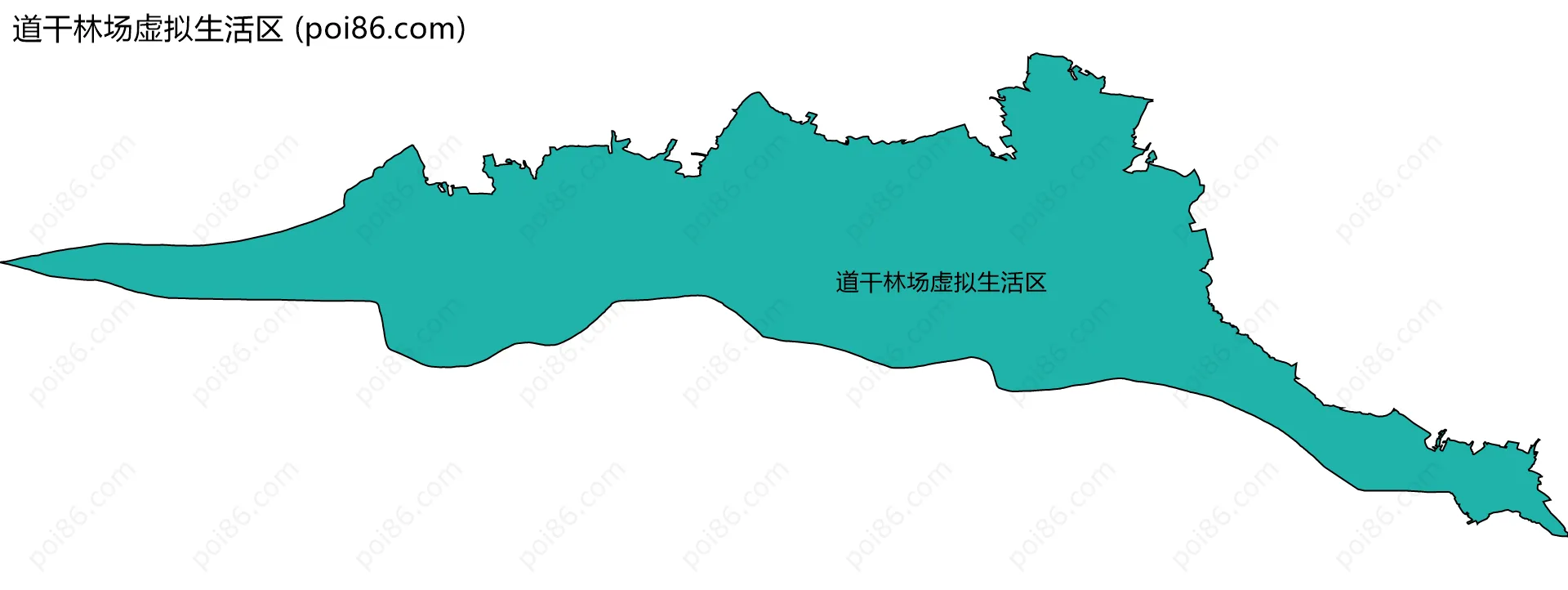 道干林场虚拟生活区边界地图