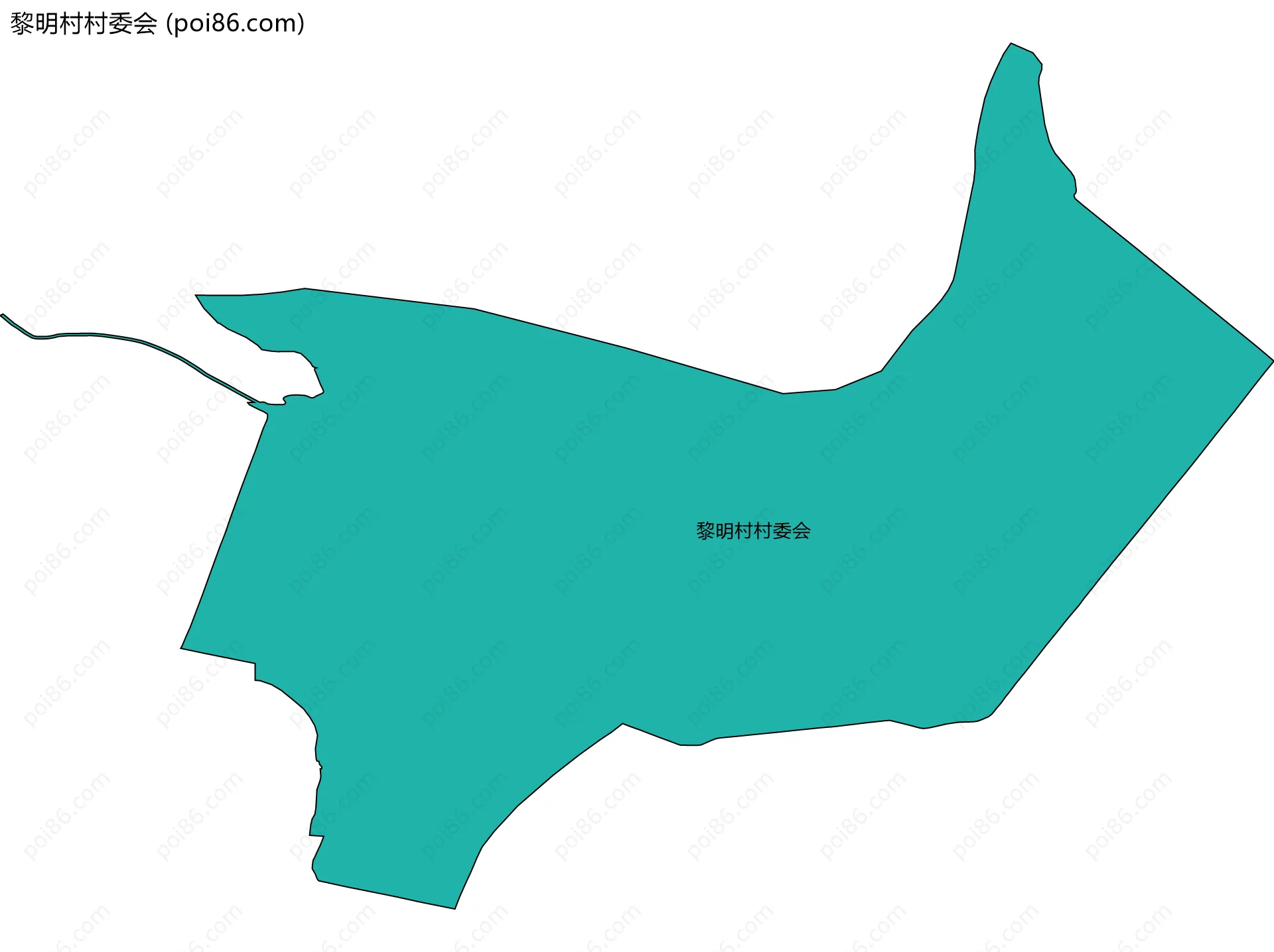 黎明村村委会边界地图