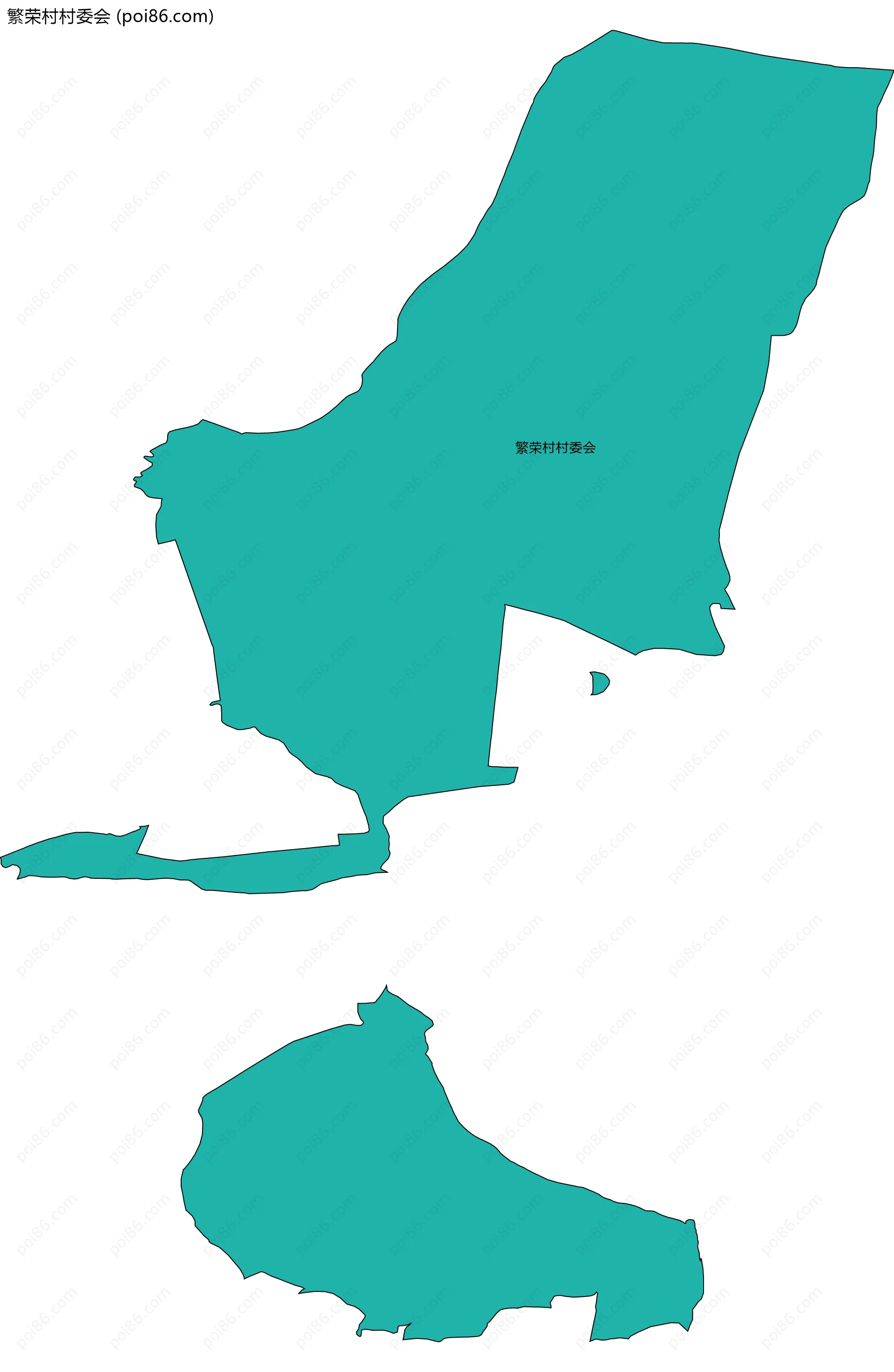 繁荣村村委会边界地图