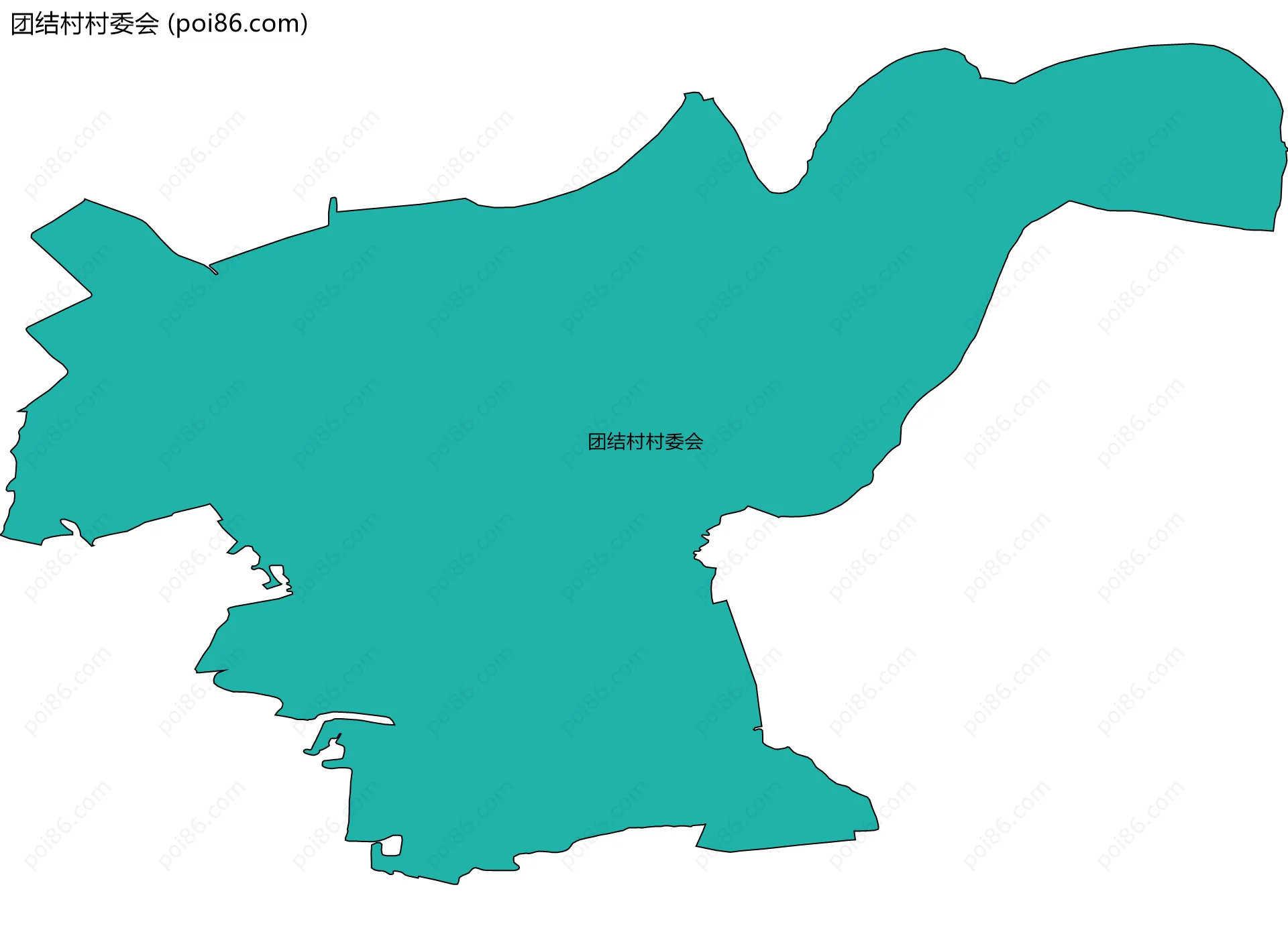团结村村委会边界地图