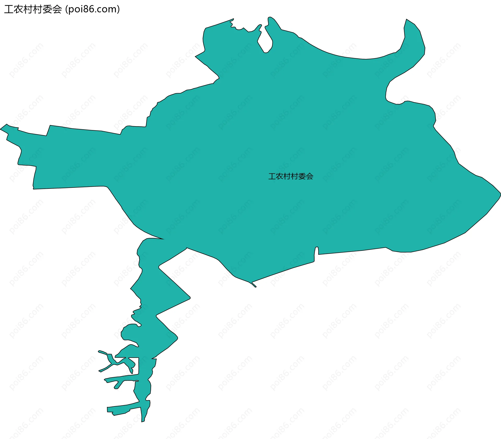 工农村村委会边界地图