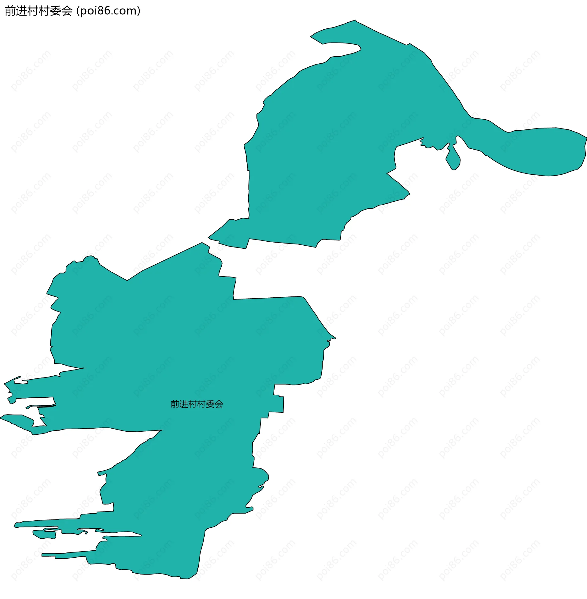 前进村村委会边界地图