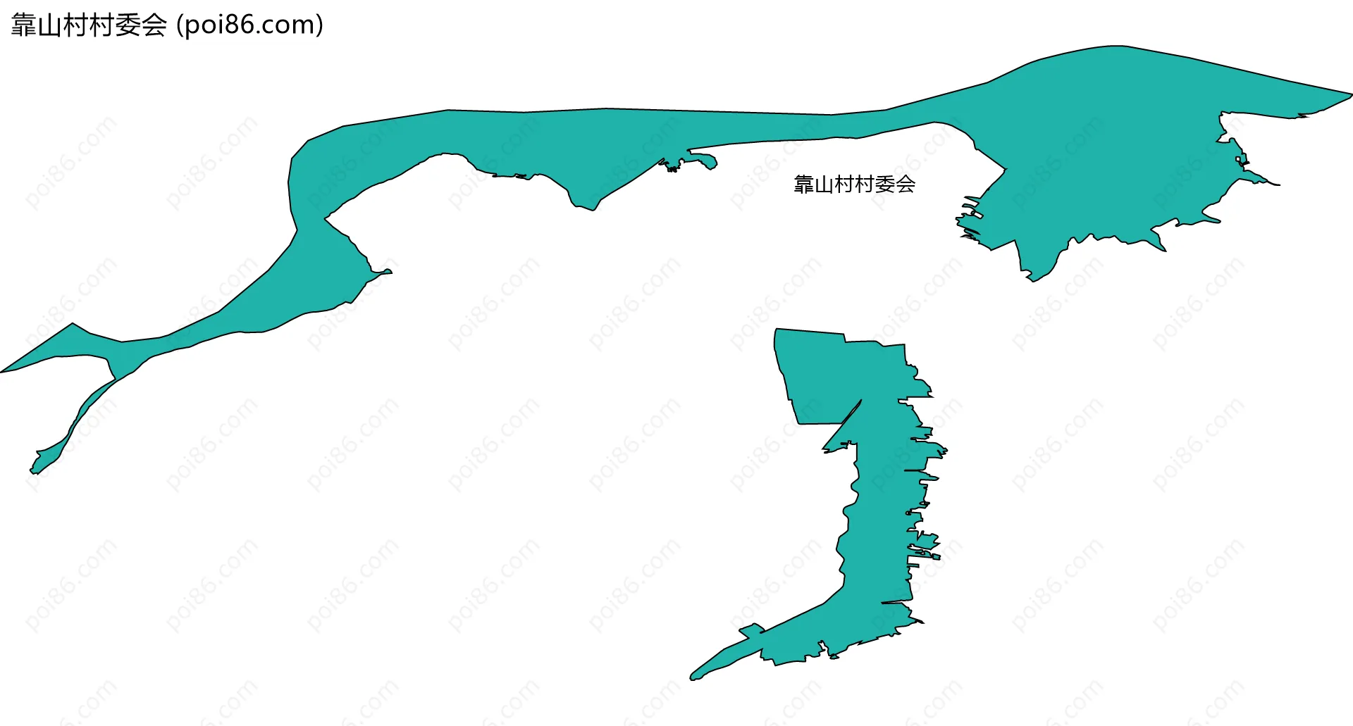 靠山村村委会边界地图