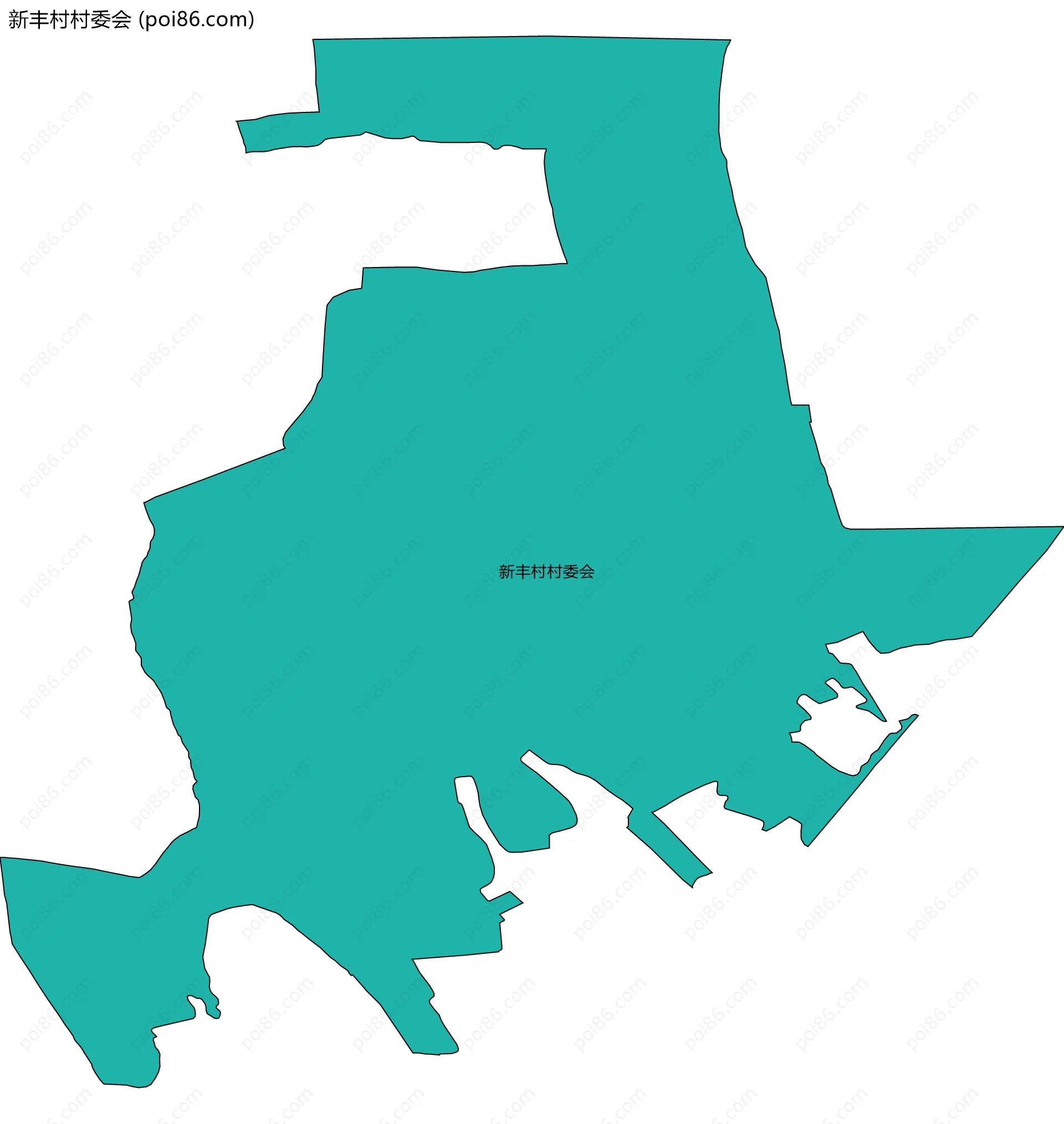 新丰村村委会边界地图