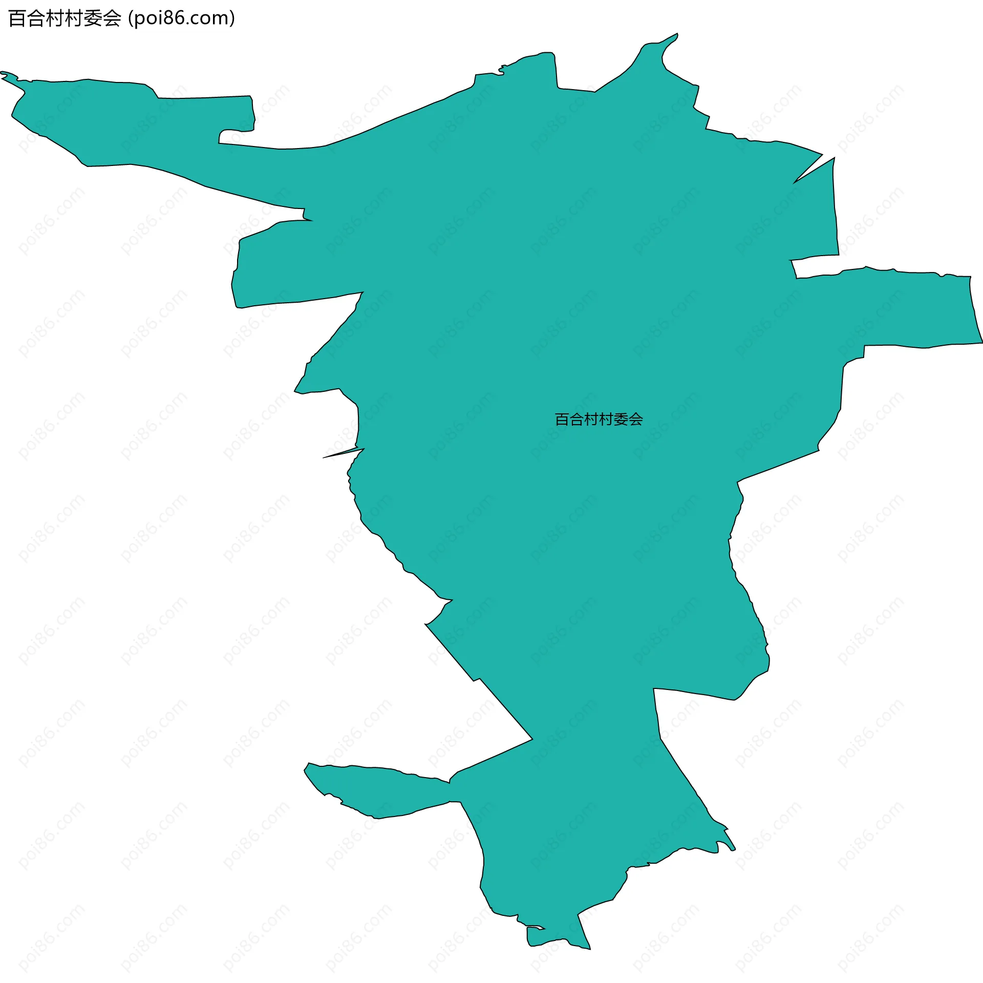 百合村村委会边界地图