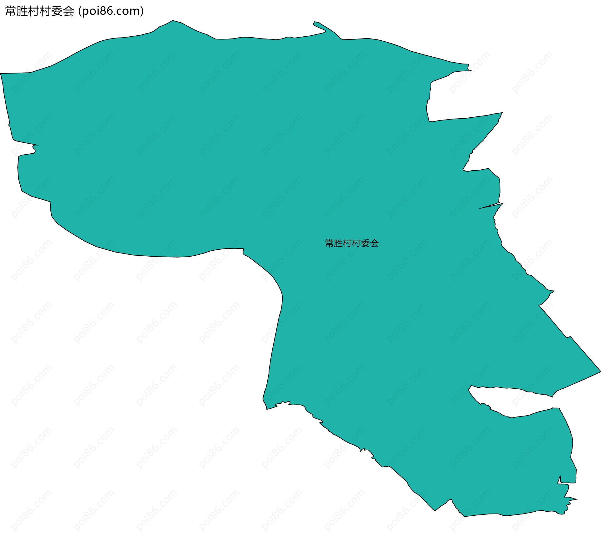 常胜村村委会边界地图