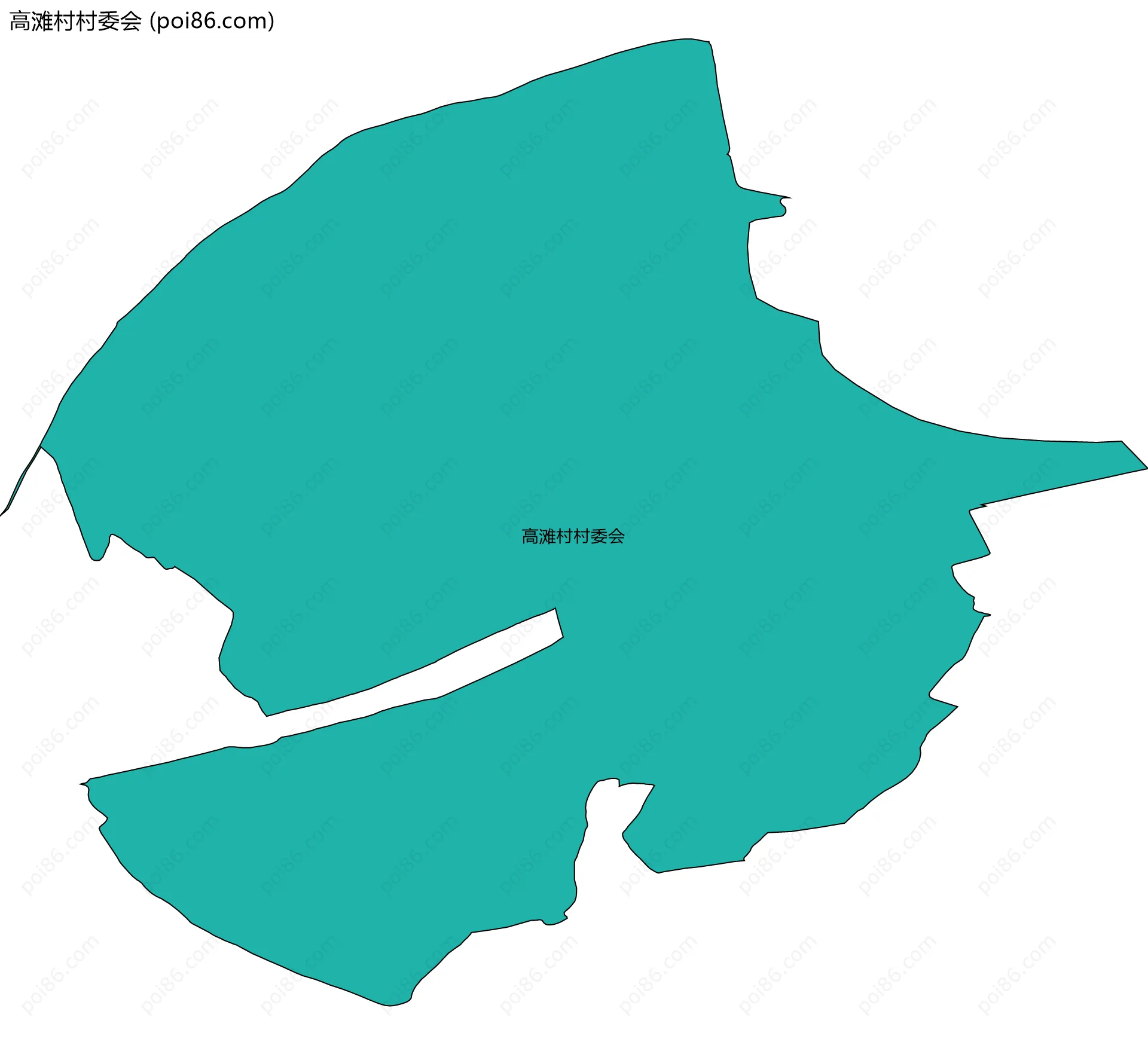 高滩村村委会边界地图