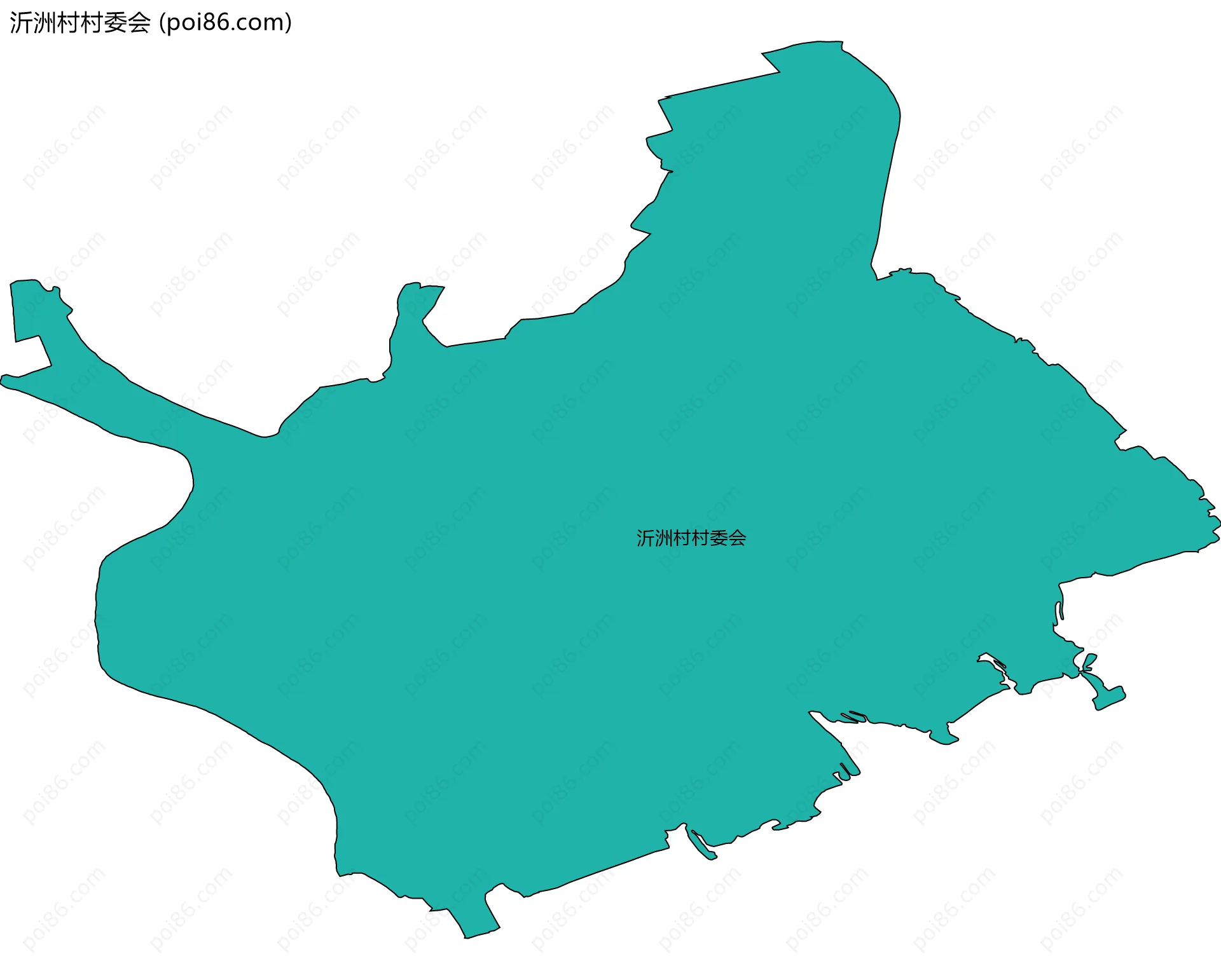 沂洲村村委会边界地图