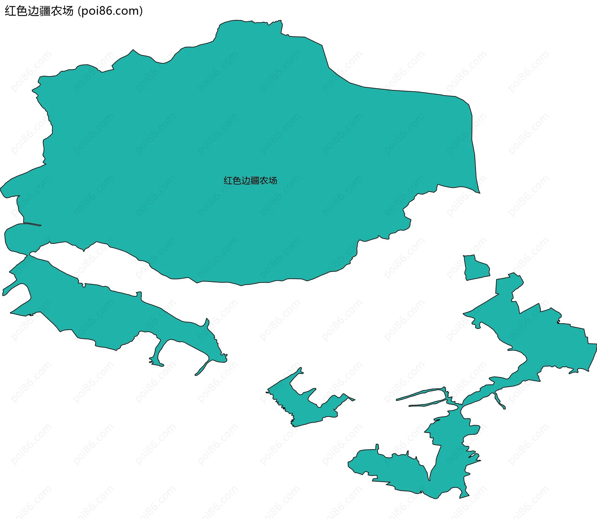 红色边疆农场边界地图