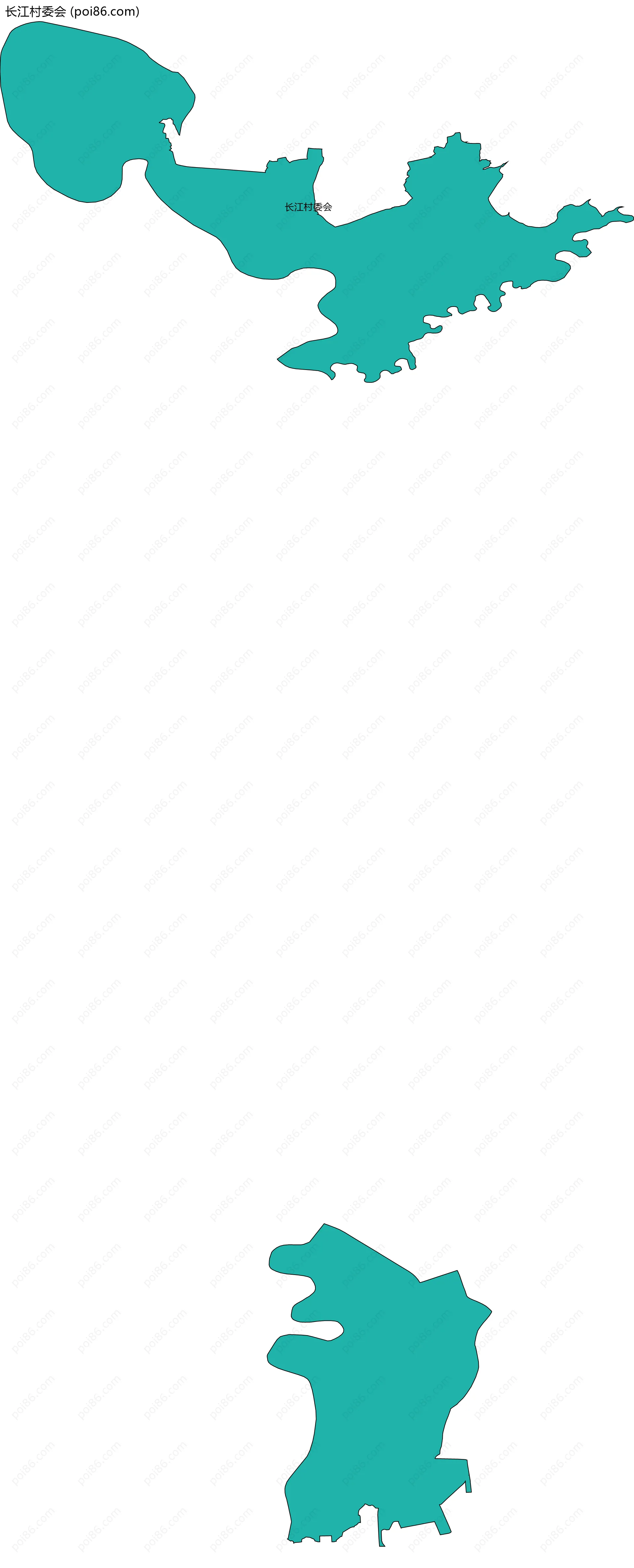 长江村委会边界地图