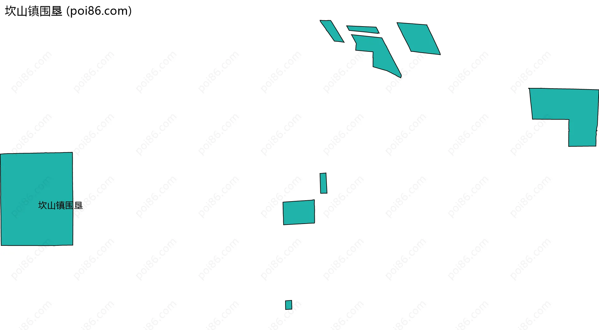 坎山镇围垦边界地图