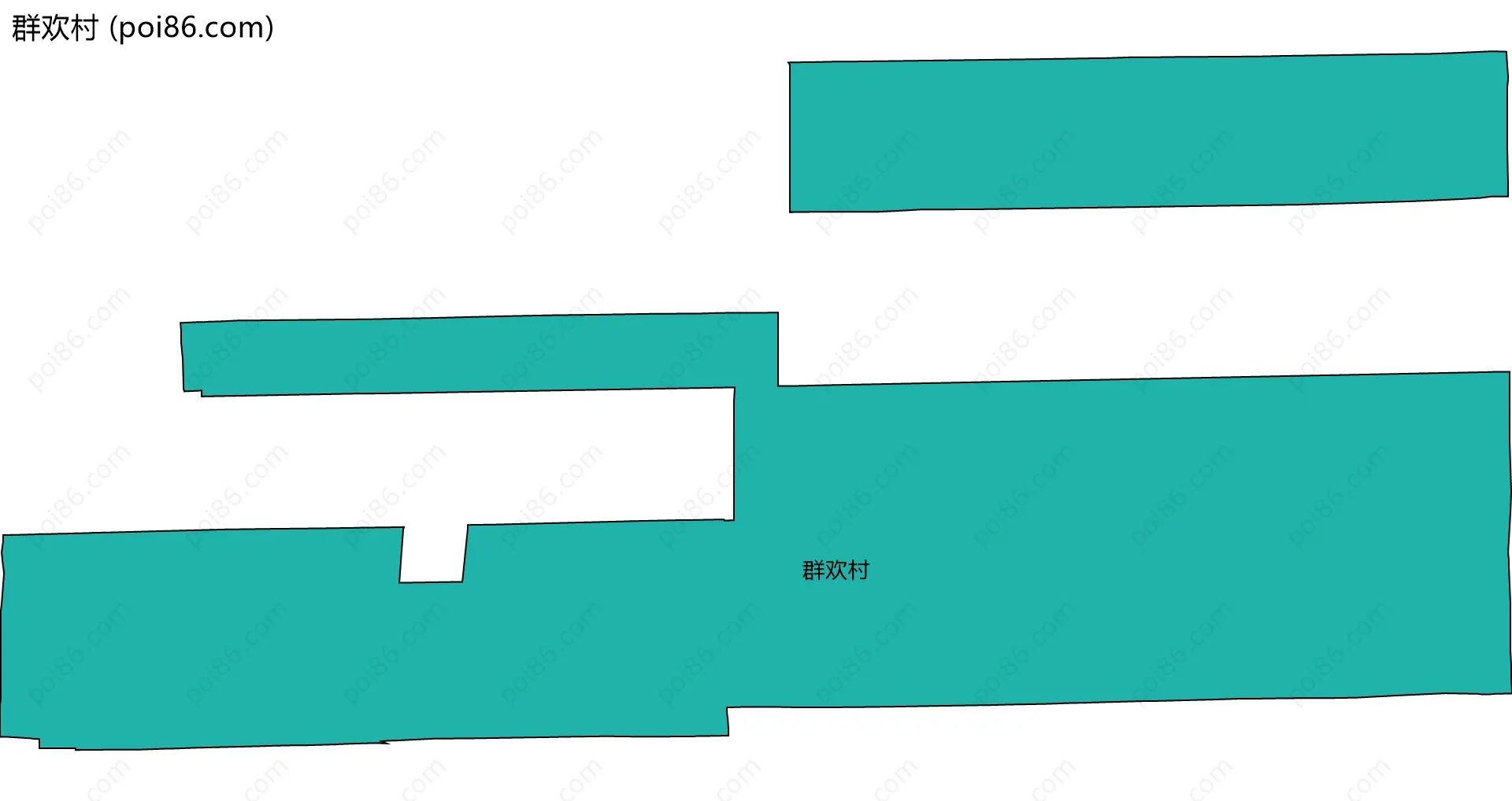 群欢村边界地图