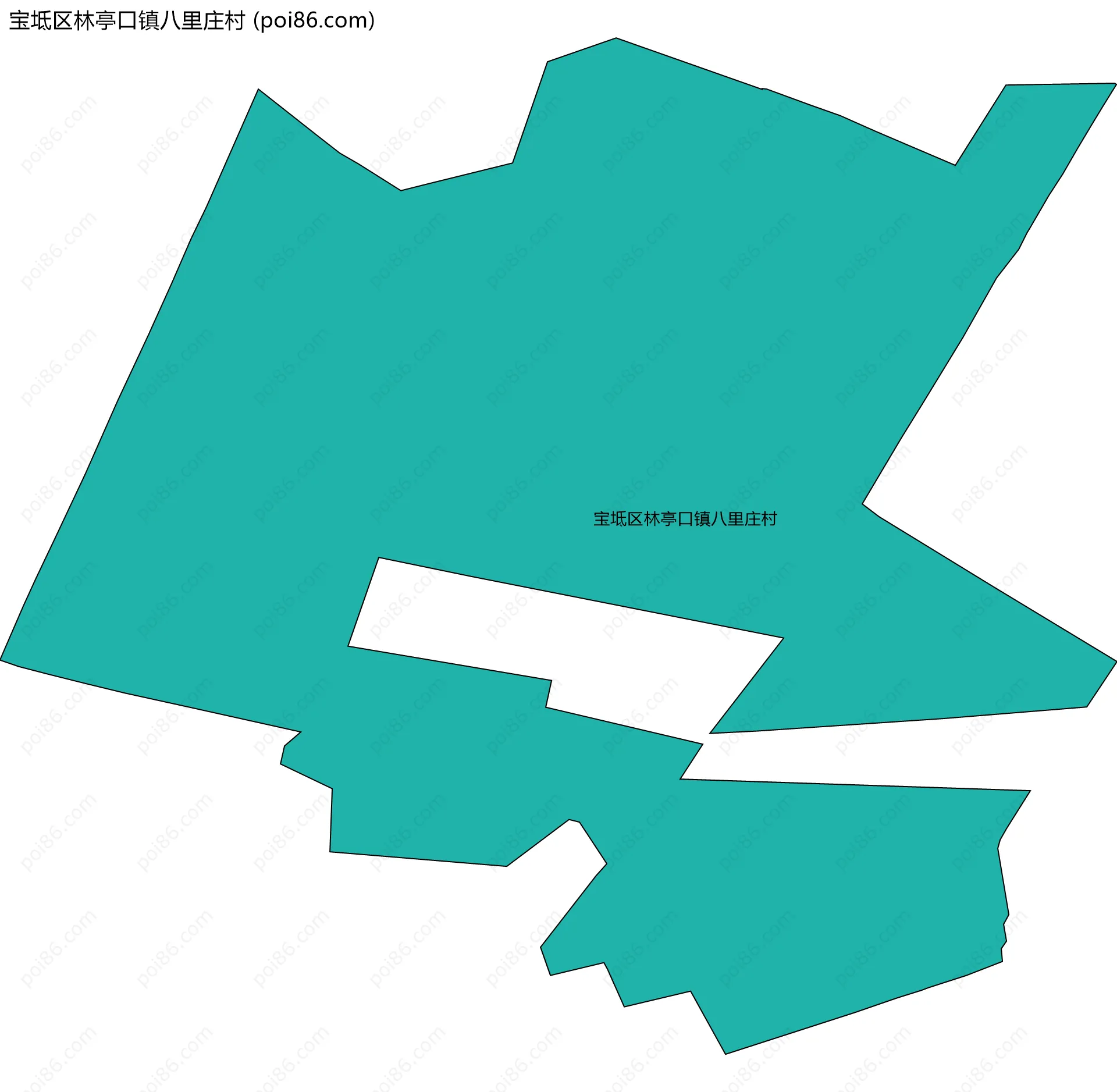宝坻区林亭口镇八里庄村边界地图