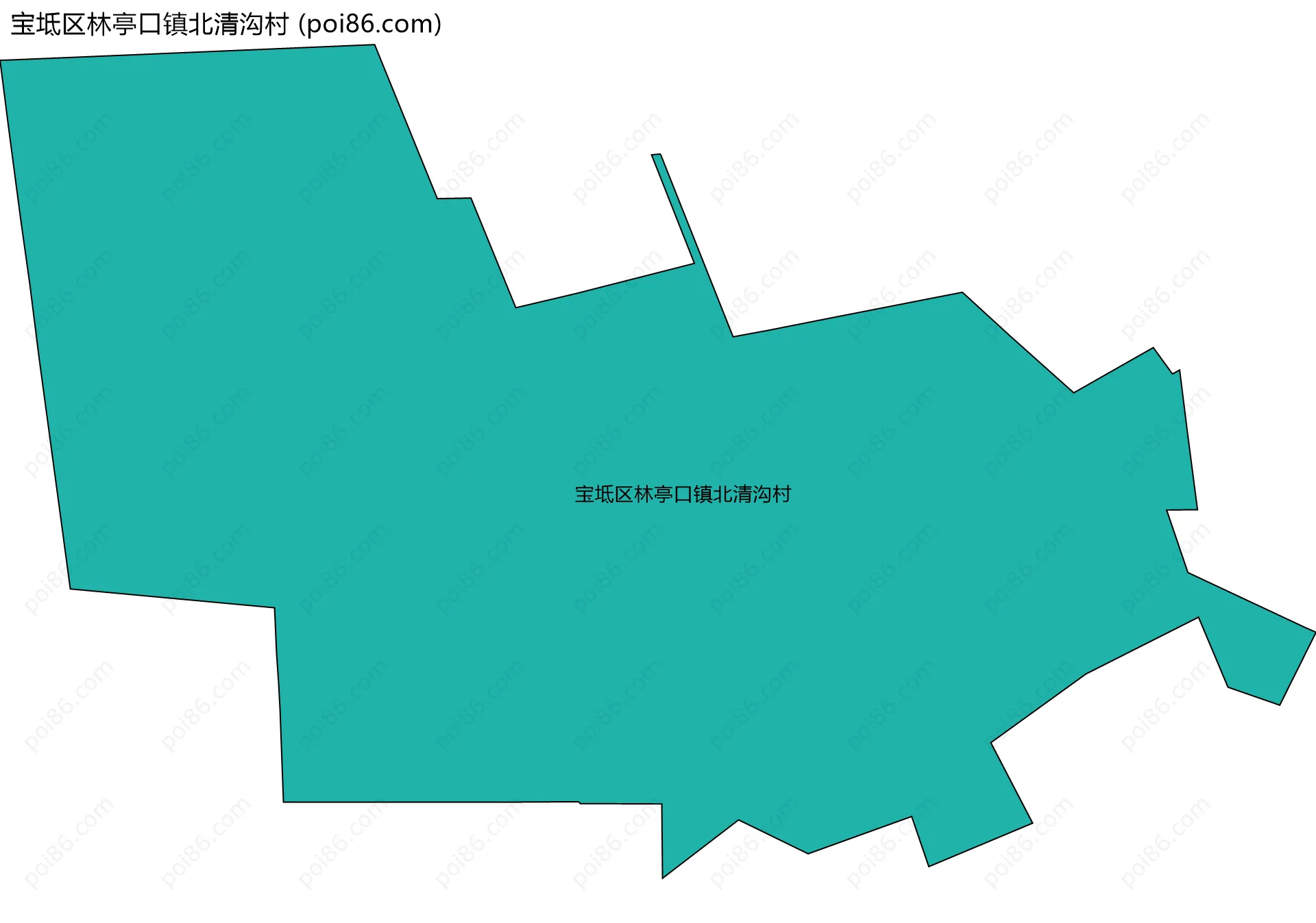 宝坻区林亭口镇北清沟村边界地图