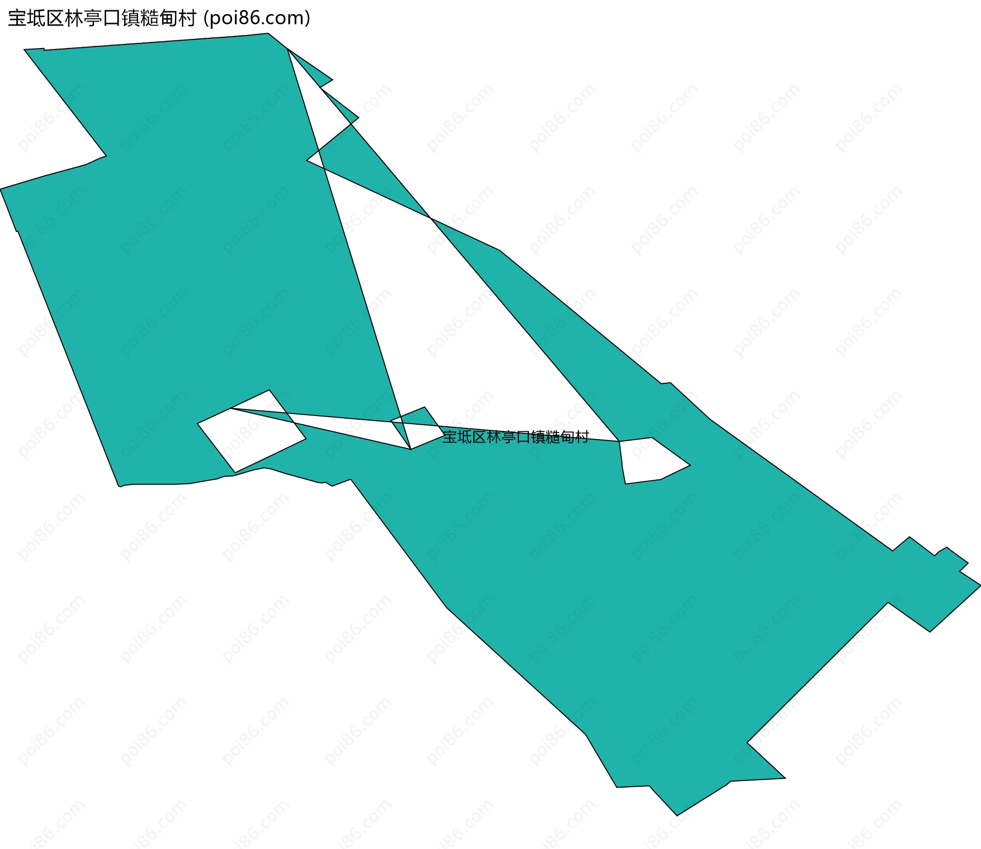 宝坻区林亭口镇糙甸村边界地图